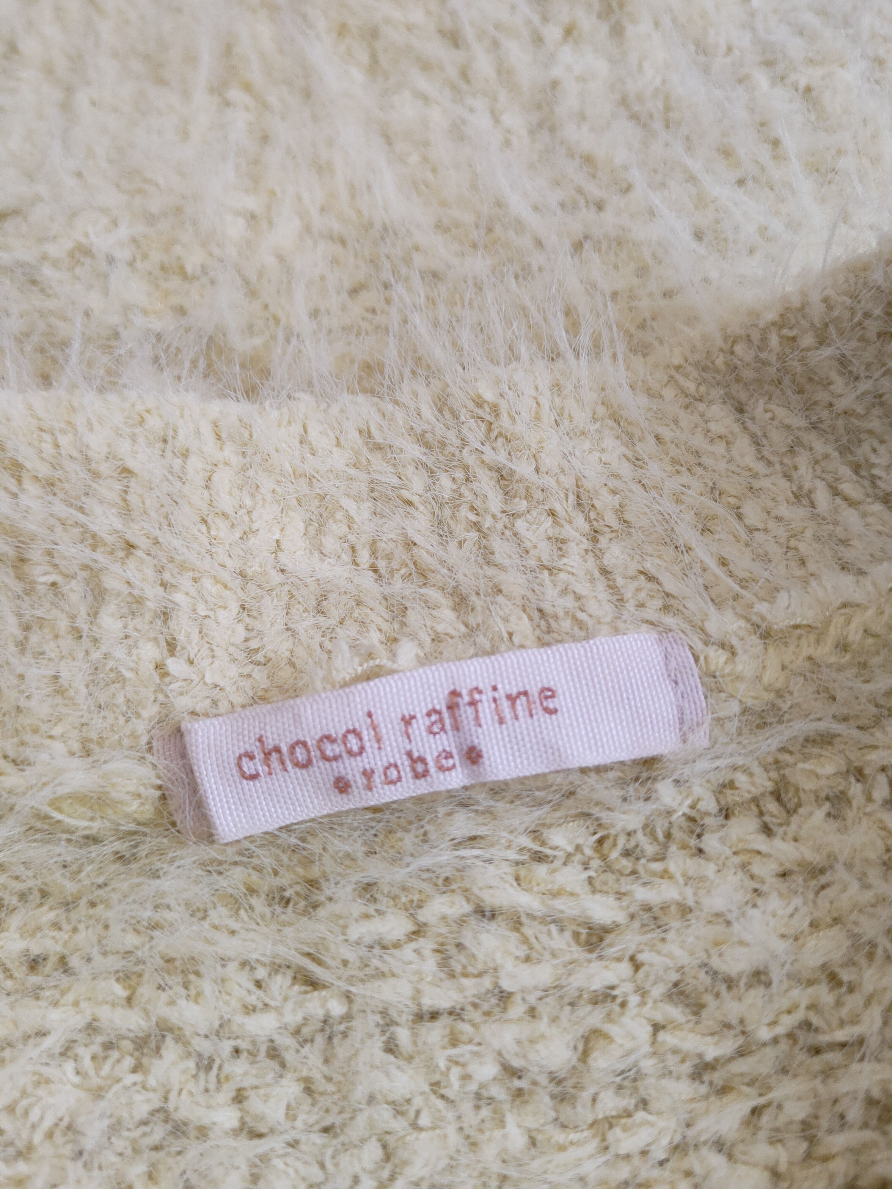 Aran Isles Knitwear Chocol Raffine Robe Yellow Fur Mohair Knitwear #S2009 Size S / US 4 / IT 40 - 12 Thumbnail