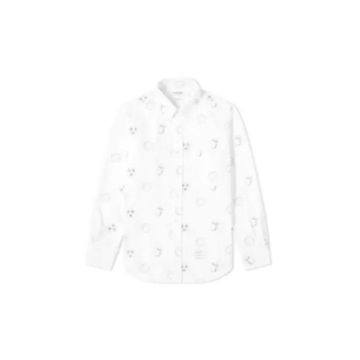Thom Browne Thom Browne Printed Button-Up Long Sleeve Shirt Size US S / EU 44-46 / 1 - 1 Thumbnail