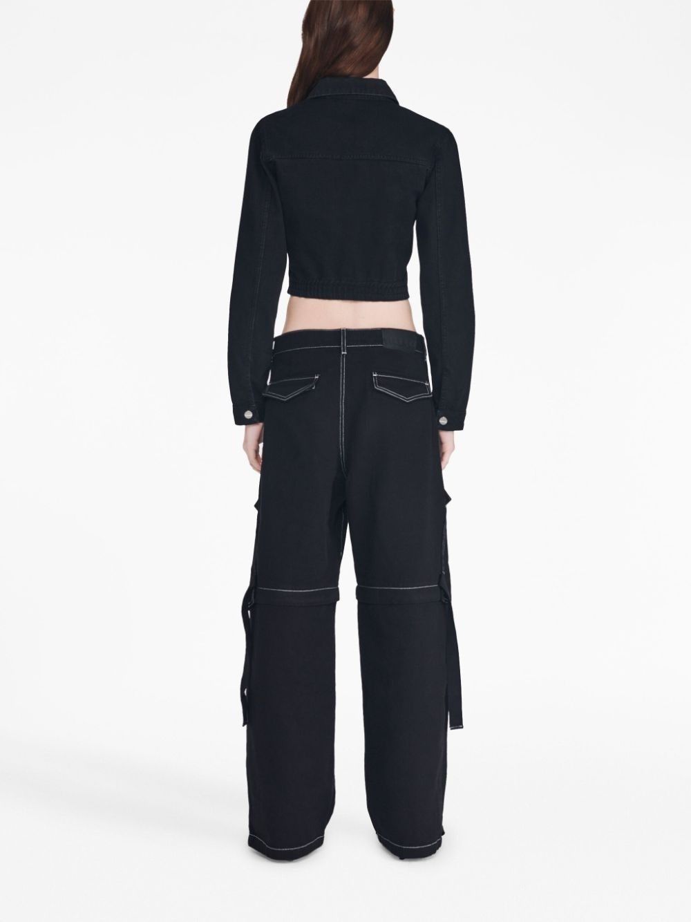 Dion Lee o1mle0325 Denim Parachute Pant in Black Size 29" - 5 Thumbnail