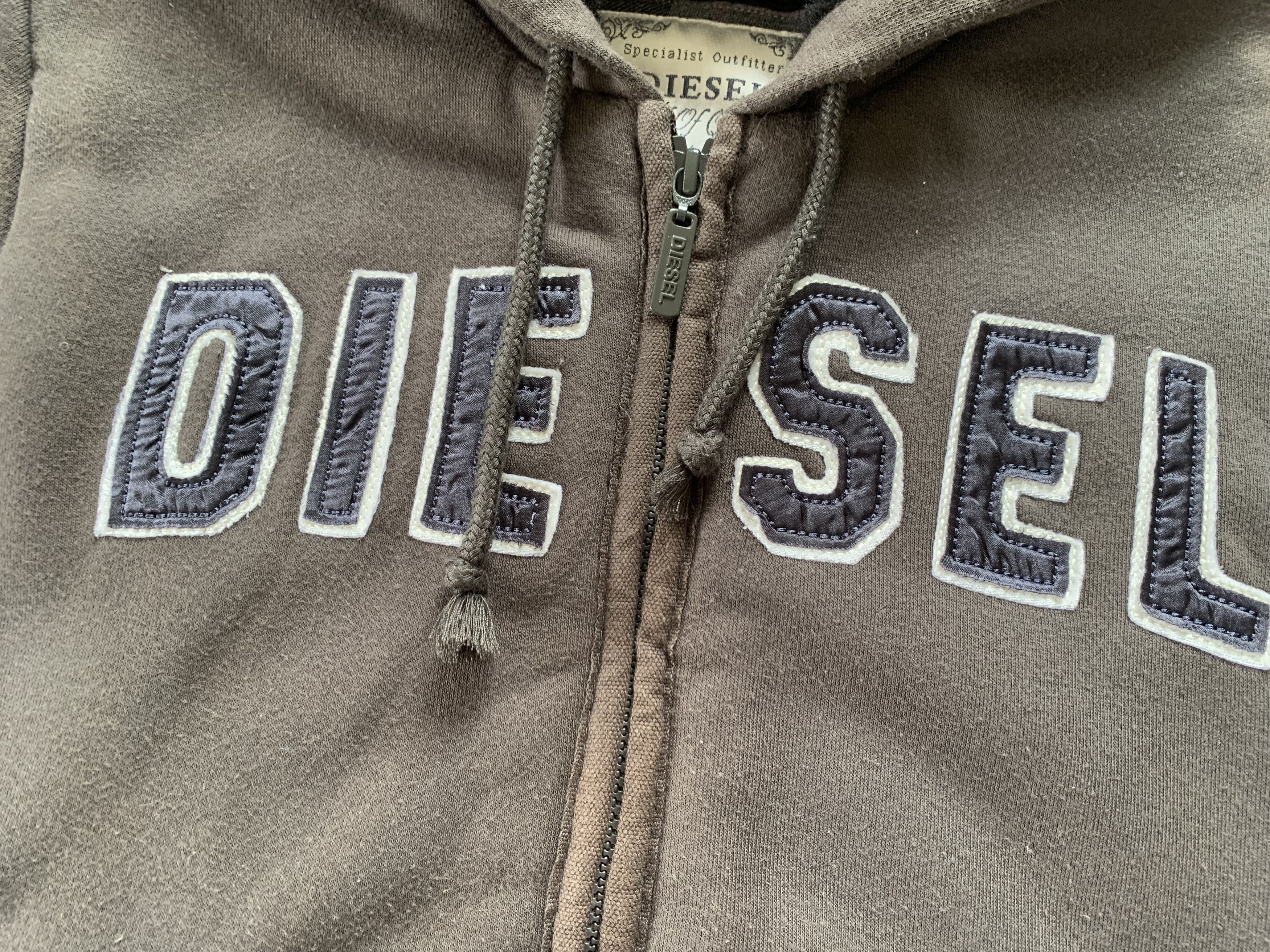Diesel × Vintage Vintage Diesel Heavy Full Zip Hoodie Size L / US 10 / IT 46 - 5 Thumbnail