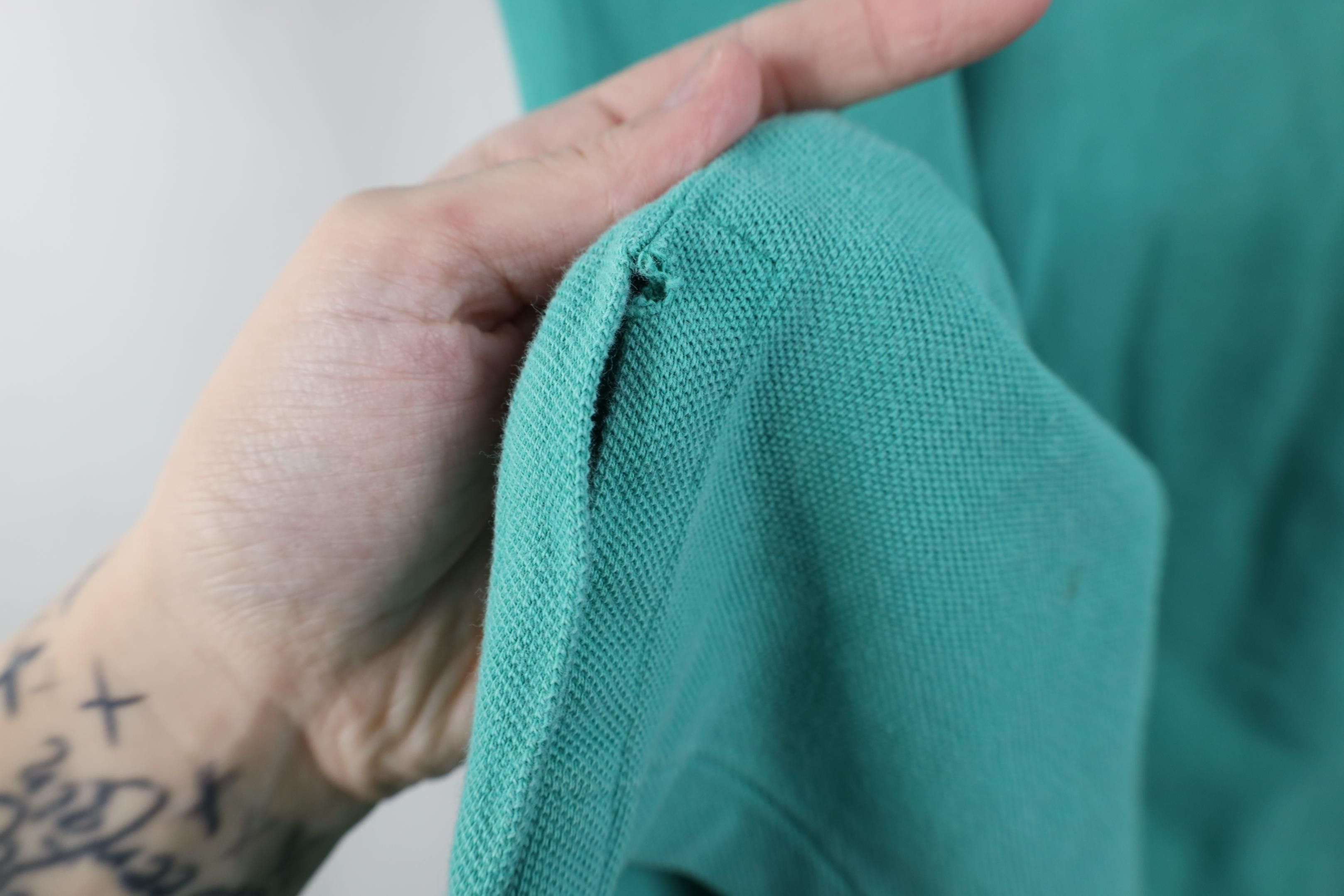 Polo Ralph Lauren Vintage 90s Ralph Lauren Pique Cotton Knit Golf Polo Teal Size US L / EU 52-54 / 3 - 10 Thumbnail