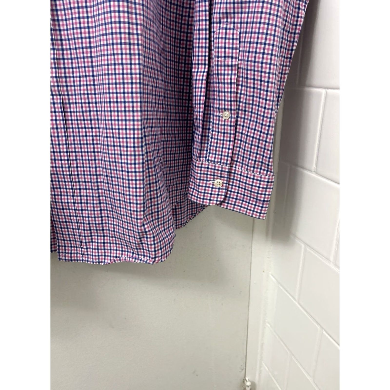 Ralph Lauren VINTAGE Ralph Lauren Shirt Mens XL Pink Blue Oxford Plaid Button Down Logo L/S Size US XL / EU 56 / 4 - 6 Thumbnail