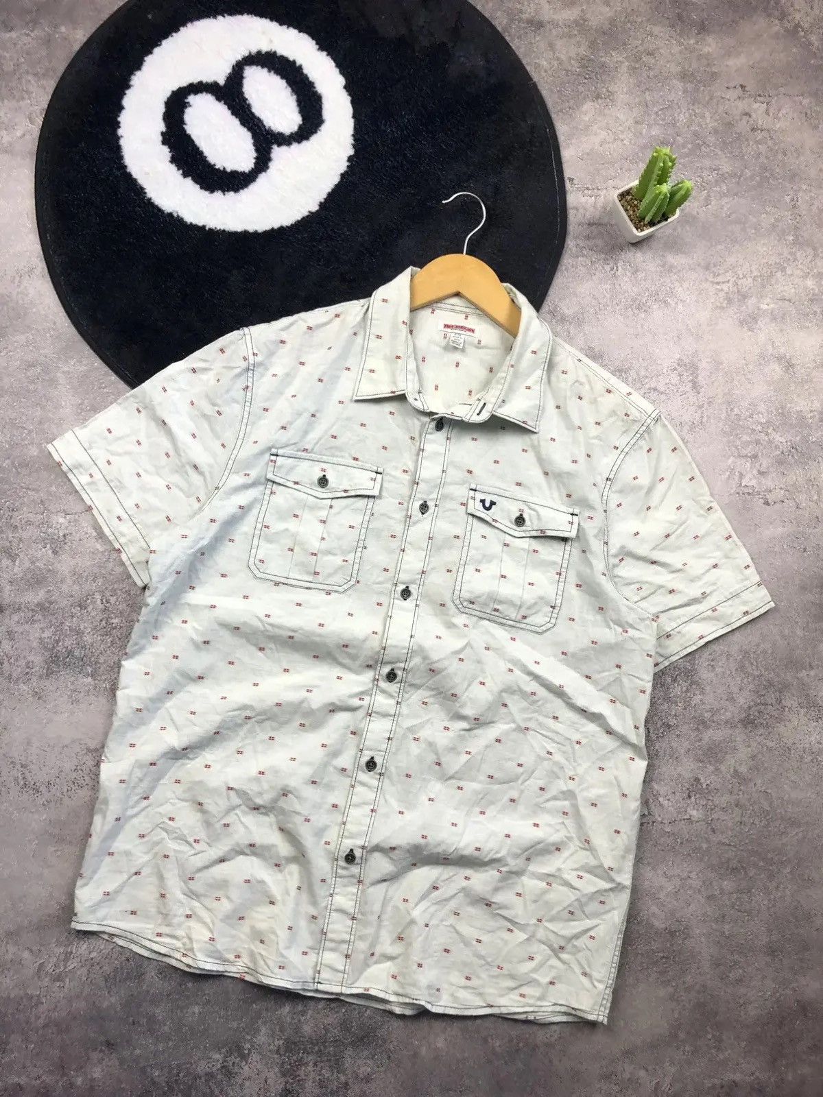 True Religion TRUE RELIGION Vintage Tennis Shirt Streetwear Monogram Rare Size US XL / EU 56 / 4 - 1 Thumbnail