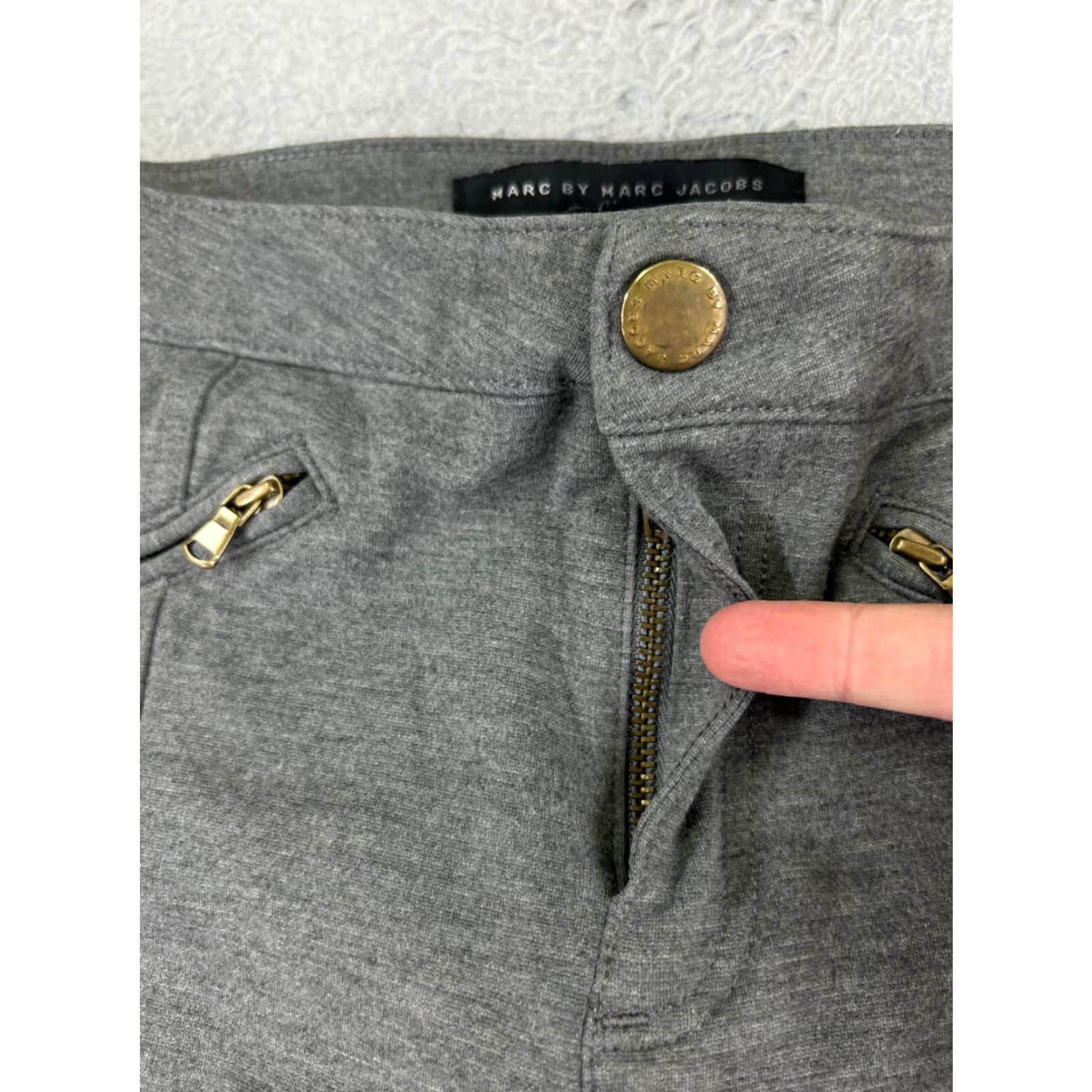 Marc Jacobs Marc Jacobs Pants Women 4 Gray Equestrian Riding Breeches Button Up Ankle 26x29 Size 27" / US 4 / IT 40 - 5 Thumbnail
