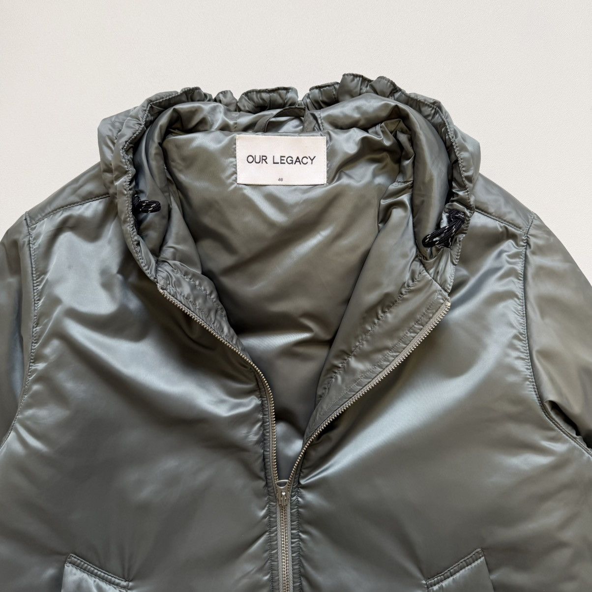 Our Legacy Sample Shimmer Sage Nylon Puffer Jacket Size US M / EU 48-50 / 2 - 7 Thumbnail