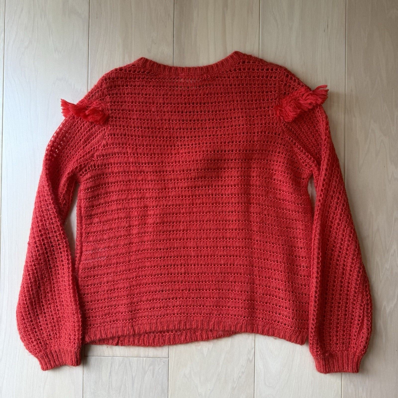 Sezane Sezane Gaston Sweater Women's Small Red Wool Cashmere Size S / US 4 / IT 40 - 8 Thumbnail