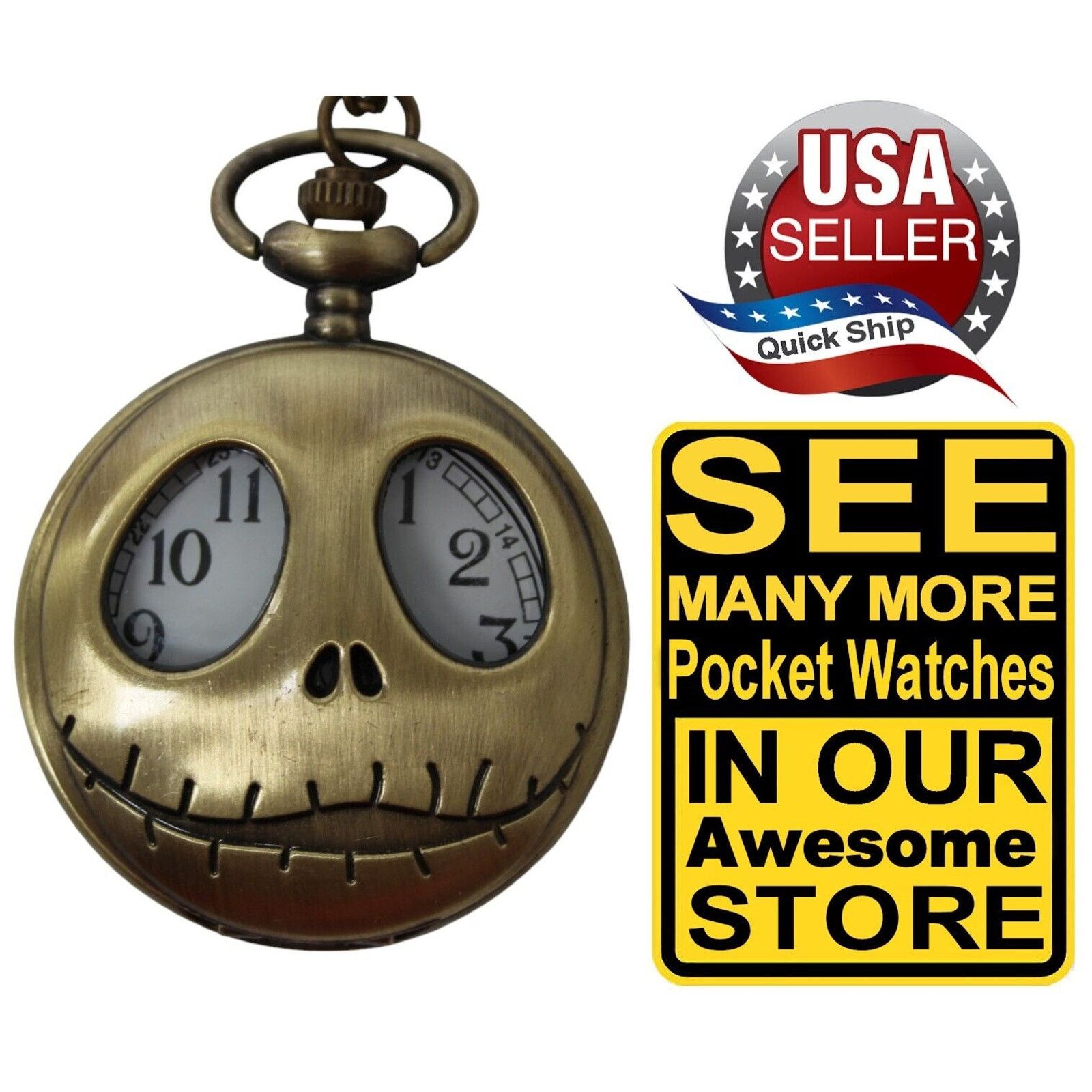 Other Pocket Watch • Jack Skellington Nightmare Before Christmas Size ONE SIZE - 1 Thumbnail