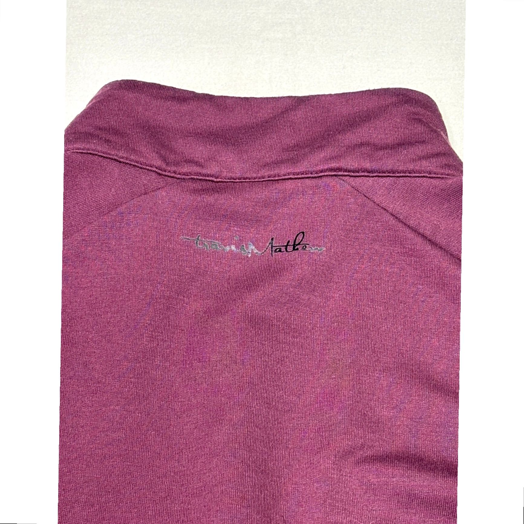 TravisMathew Travis Mathew Mens Pullover Shirt Long Sleeve Burgundy 1/4 Zip Mock Neck Logo Zipper Golf Sweatshirt Knit Size US S / EU 44-46 / 1 - 7 Thumbnail