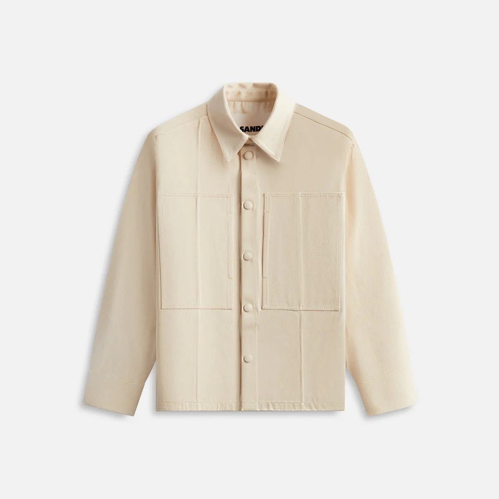 Jil Sander o1w1db10825 Denim Shirt in Alabaster Size US S / EU 44-46 / 1 - 1 Thumbnail