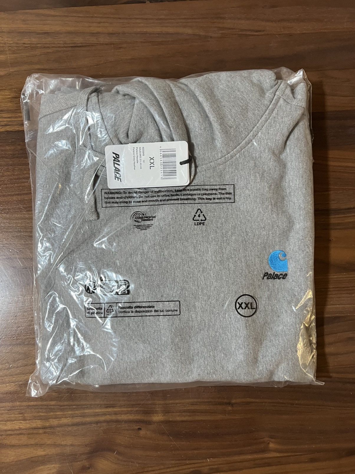 Carhartt Wip × Palace Palace x Carhartt WIP Hoodie Sweatshirt Heather Grey Sz XXL Size US XXL / EU 58 / 5 - 3 Thumbnail