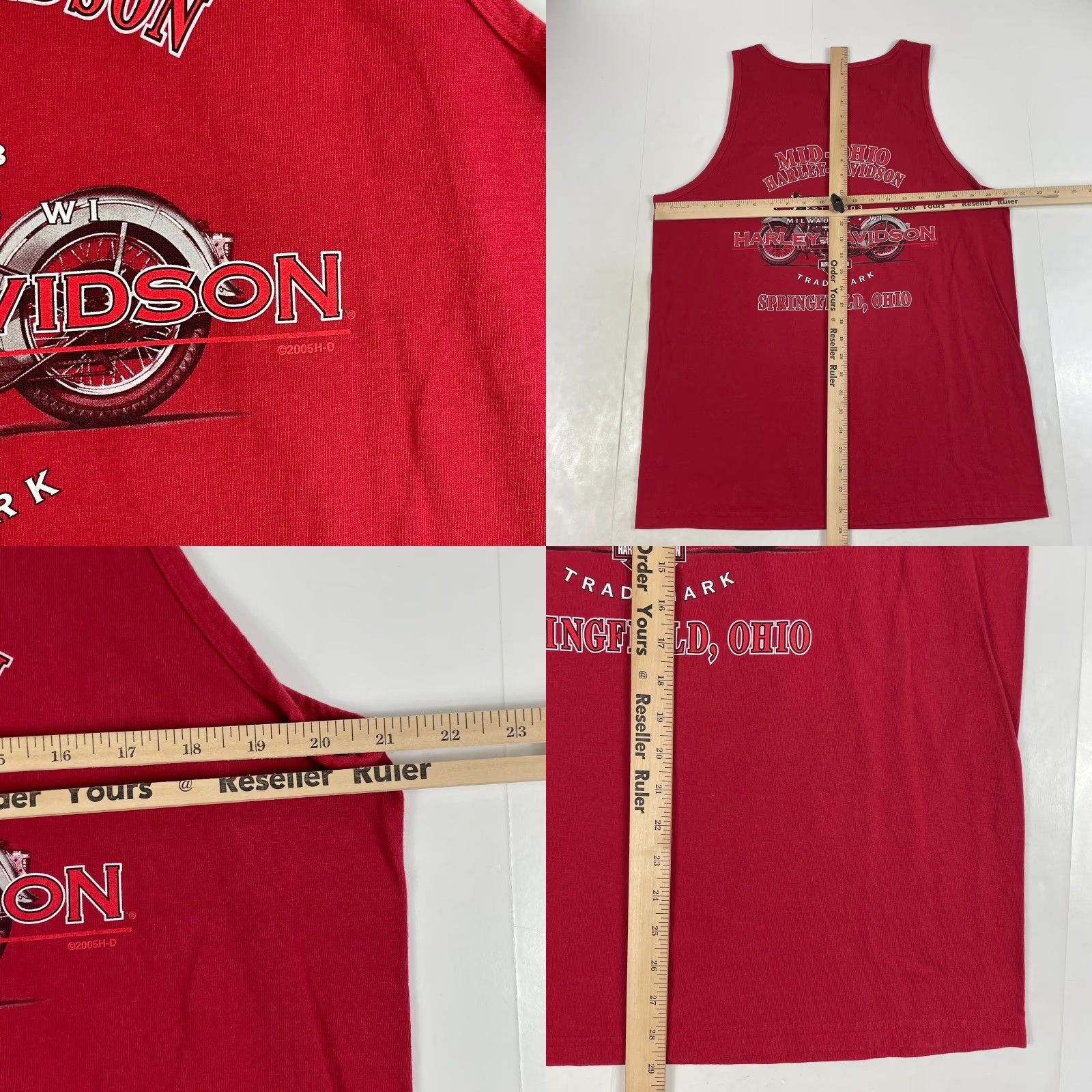 Harley Davidson Harley-Davidson Shirt Mens Large Red Eagle Sleeveless Tank Biker USA Vintage Size US L / EU 52-54 / 3 - 9 Thumbnail