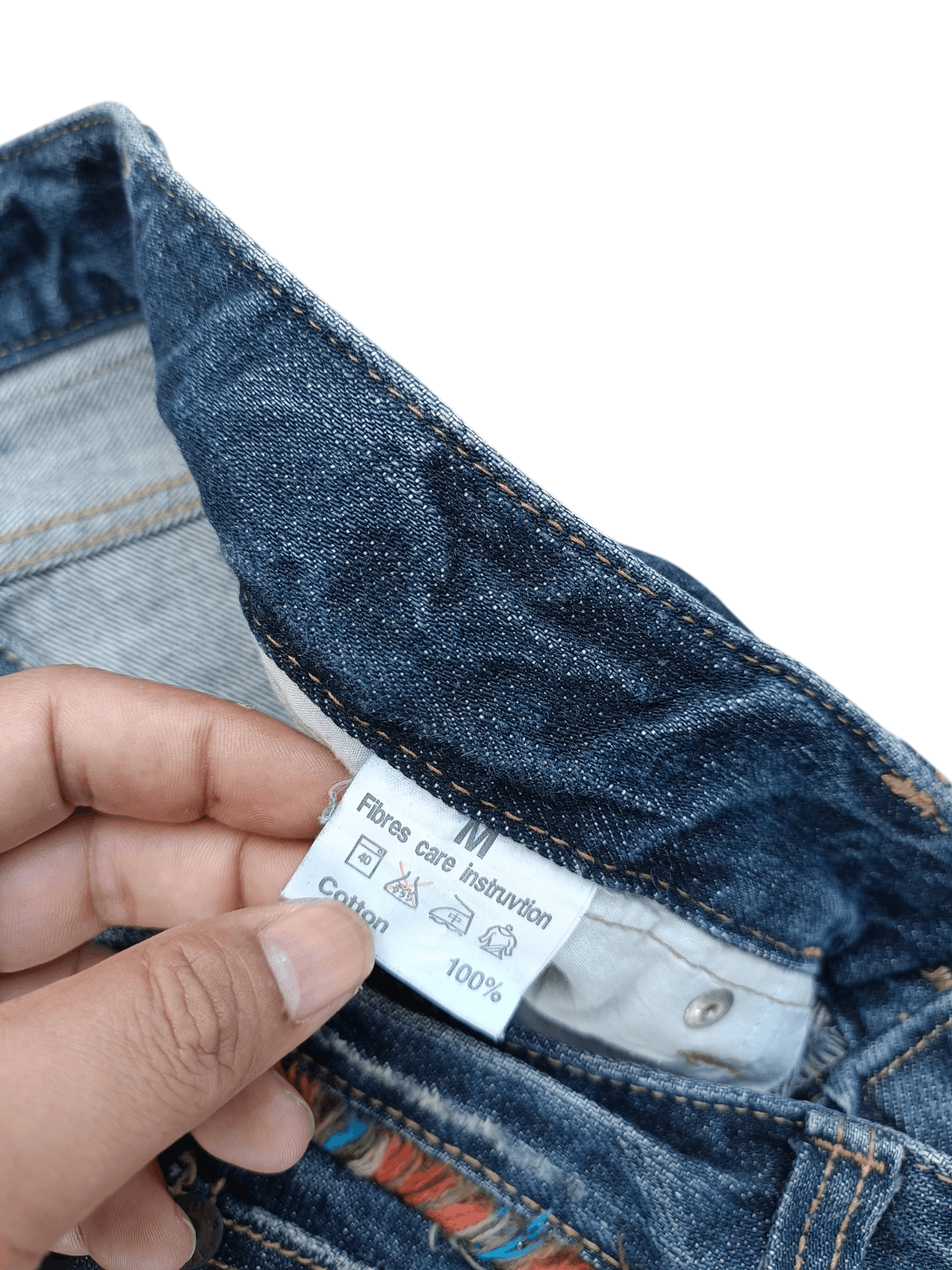 Japanese Brand BUZZ SPUNKY Skinny Distressed Whiskers Faded Rare Design Size US 30 / EU 46 - 8 Thumbnail