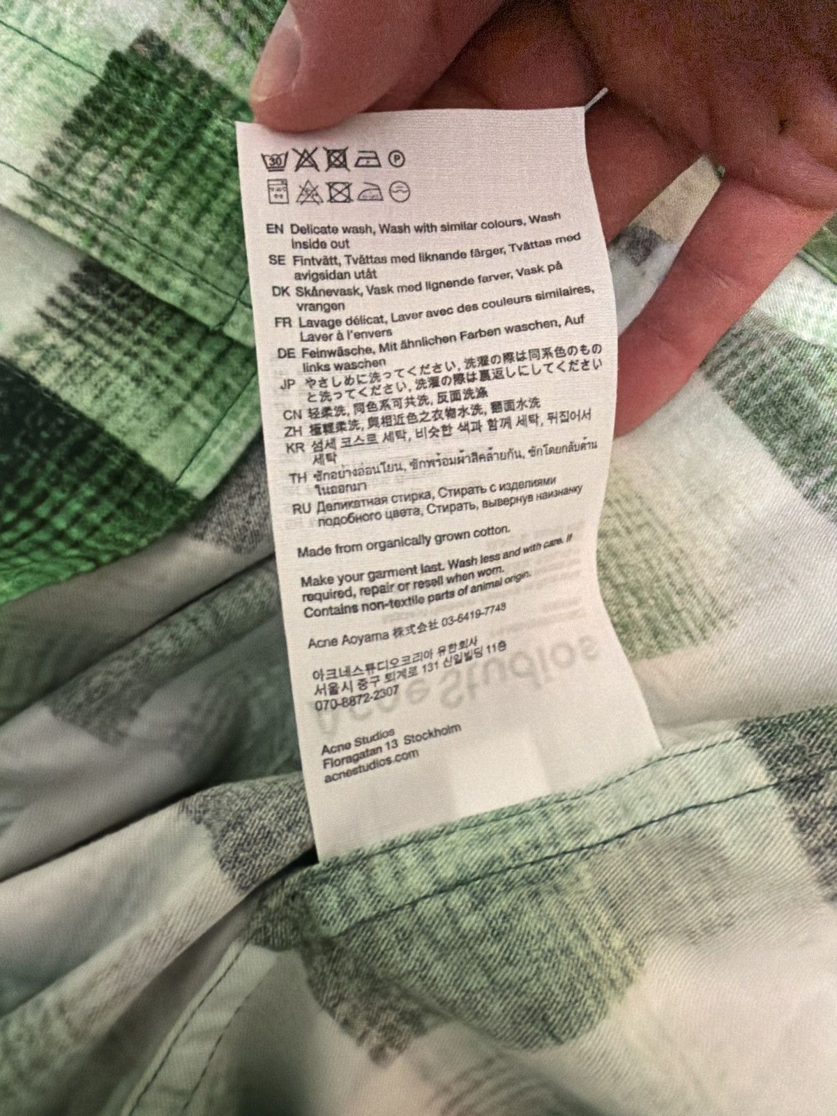 Acne Studios Acne studios green and black flannel button down shirt Size US M / EU 48-50 / 2 - 6 Thumbnail