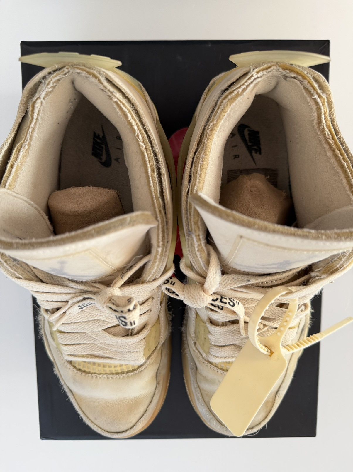 Jordan Brand × Off-White Off-White x Air Jordan 4 Retro SP Sail Size US 9.5 / EU 42-43 - 6 Thumbnail