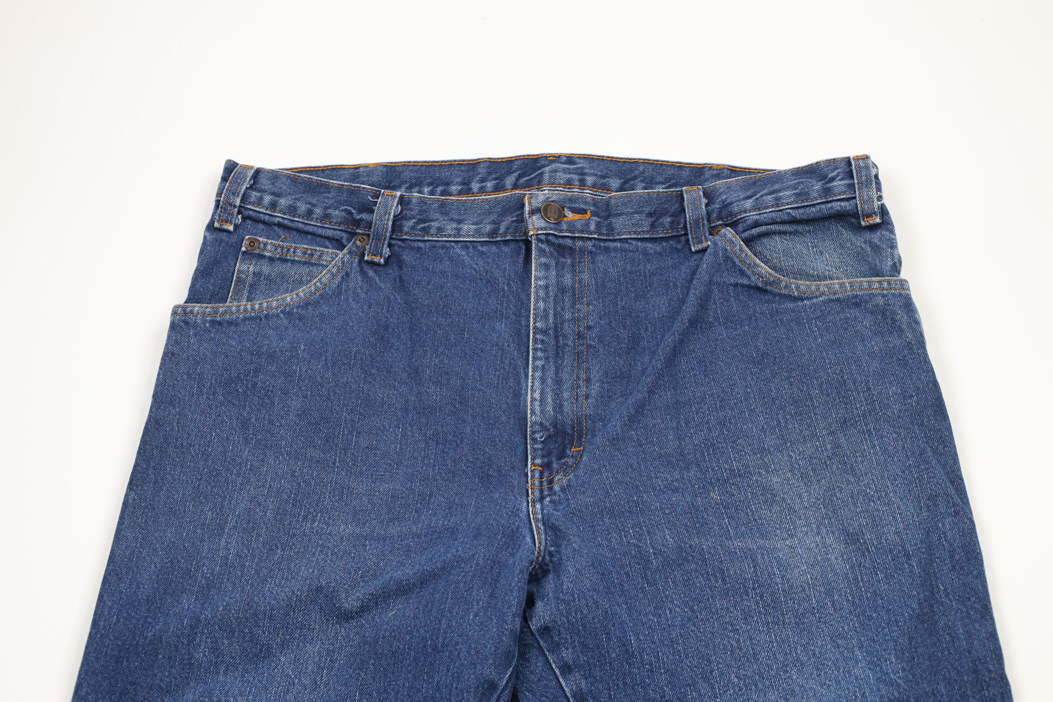 Dickies × Vintage Vintage Dickies Spell Out Wide Leg Denim Jean Blue Cotton Size US 38 / EU 54 - 2 Thumbnail