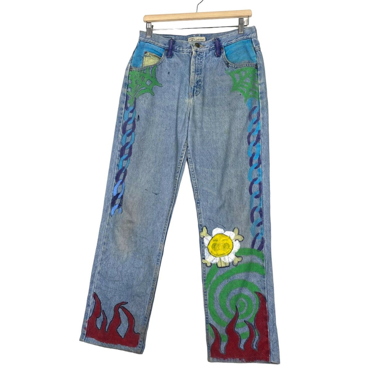 Japanese Brand × Lee 💥LEE RELAXED PAINTER CUSTOM DENIM JEAN Size US 29 - 2 Thumbnail