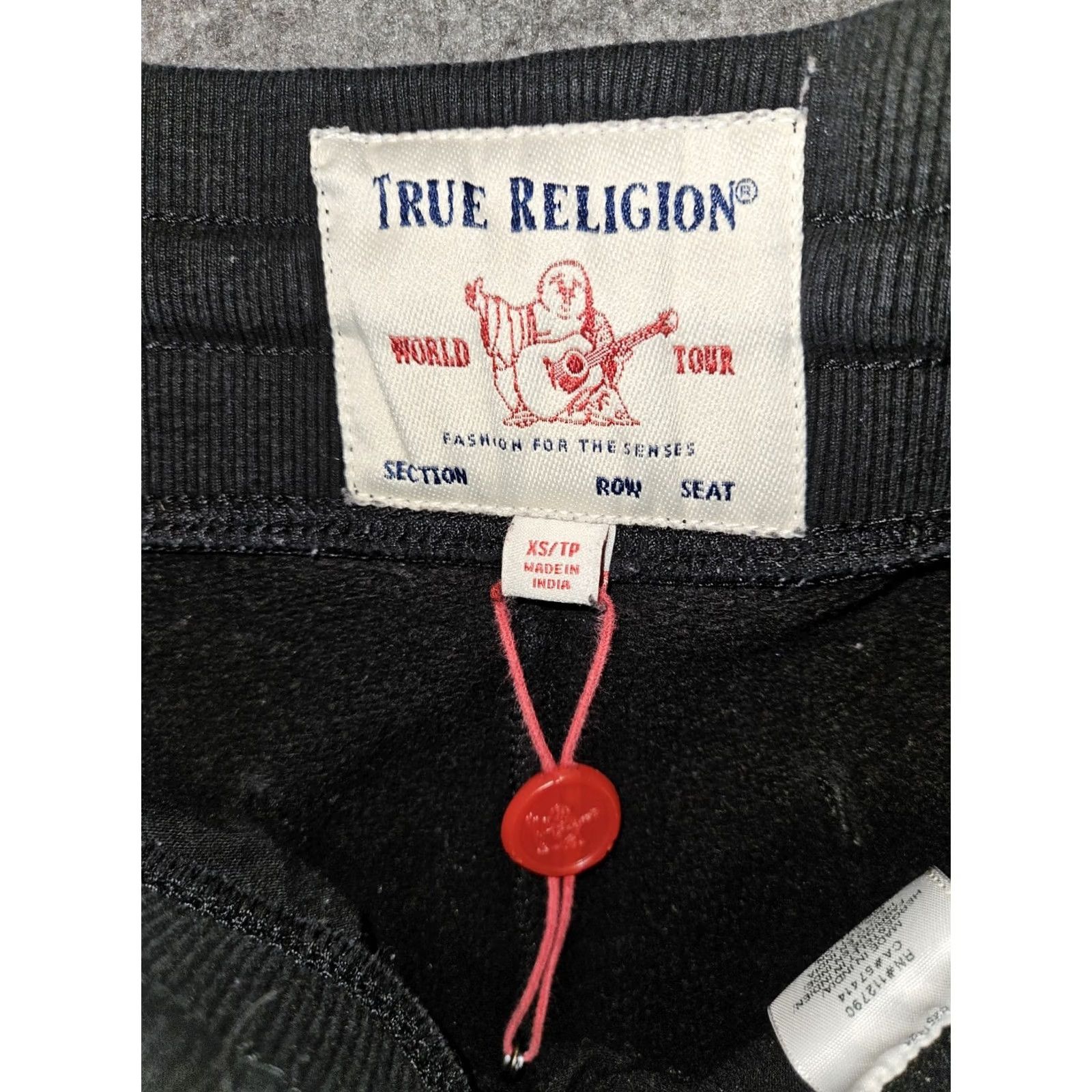 True Religion True Religion Joggers Women's XS Black Pull On Pockets Logo Active Running Size 26" / US 2 / IT 38 - 2 Thumbnail