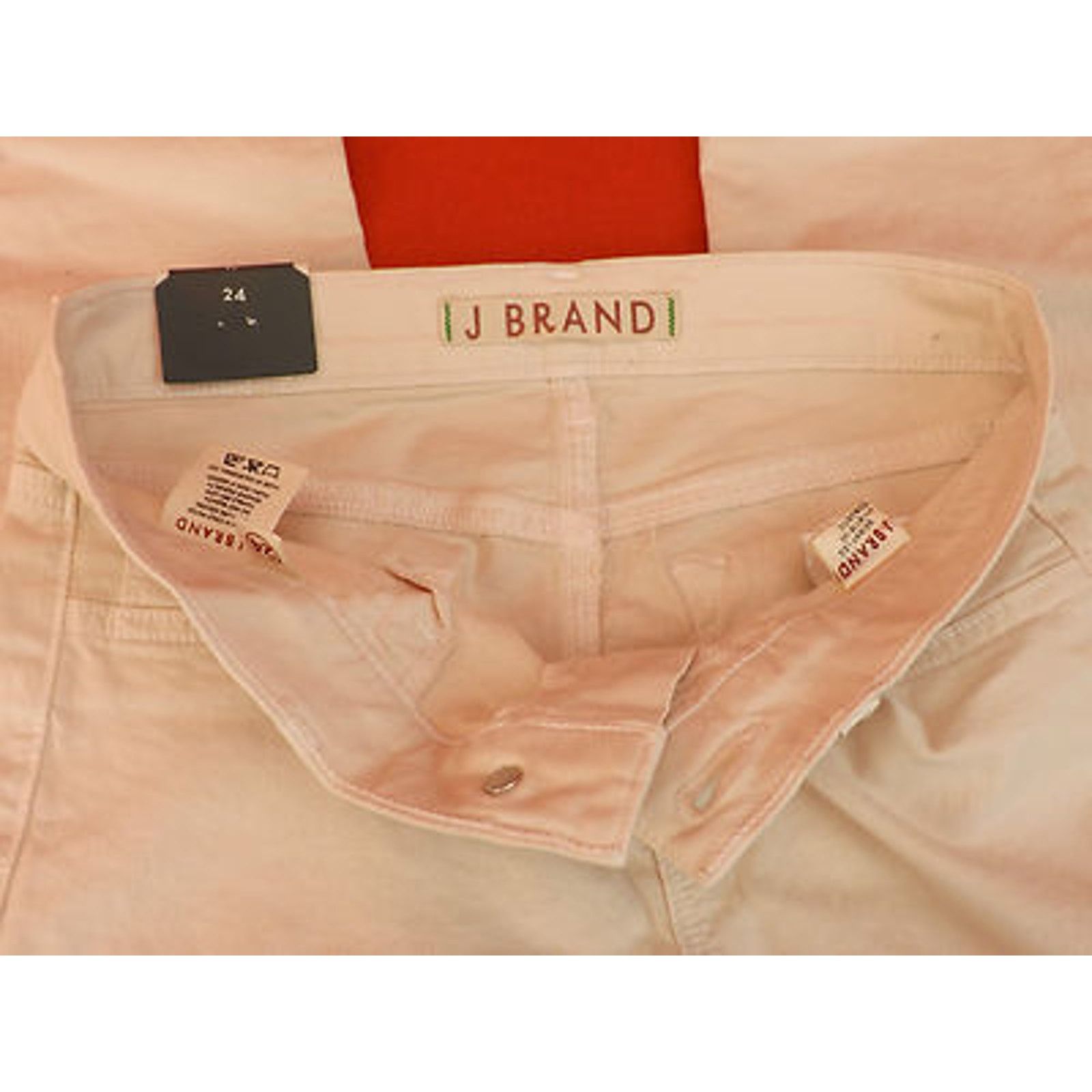 J Brand J BRAND MID RISE 11" LEG OPENIN SKINNY PEACH PASTEL JEANS 29 Size 29" - 8 Thumbnail
