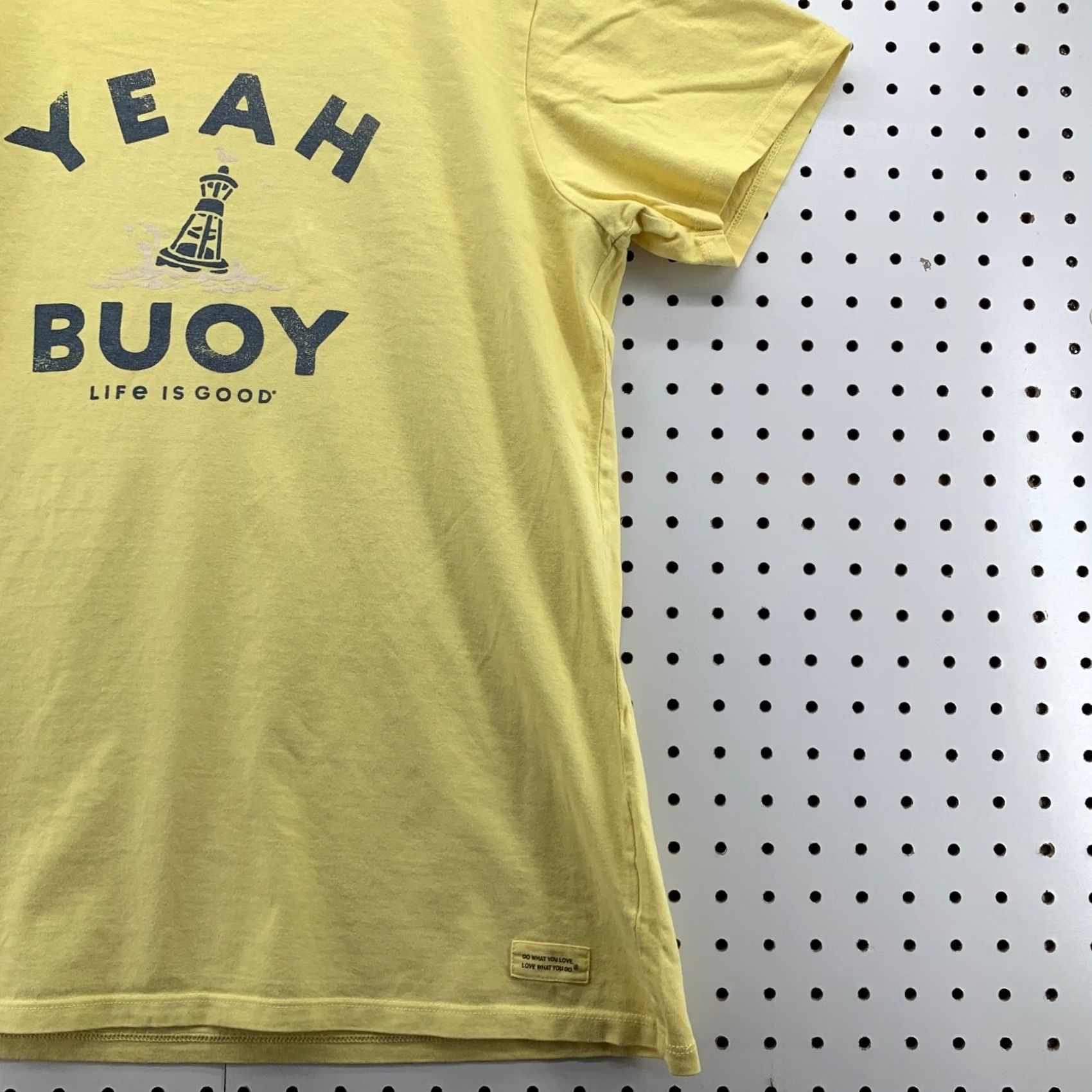 Life is Good Life is Good Crusher Tee Shirt Womens Large Yellow Yeah Buoy Funny T-Shirt Ladies L Yellow Funny Womens Shirts Size L / US 10 / IT 46 - 5 Thumbnail