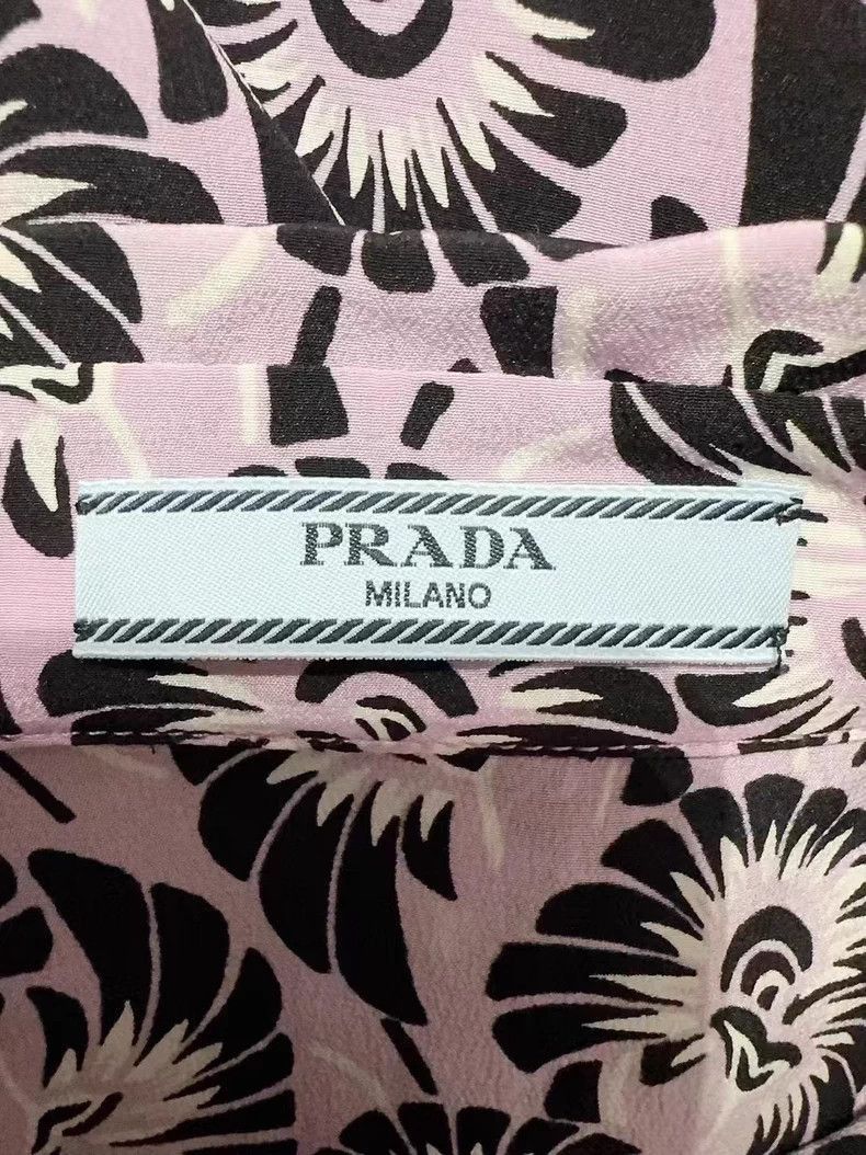 Prada Prada Silk Shirt with Floral Print-2506 Size S / US 4 / IT 40 - 4 Thumbnail