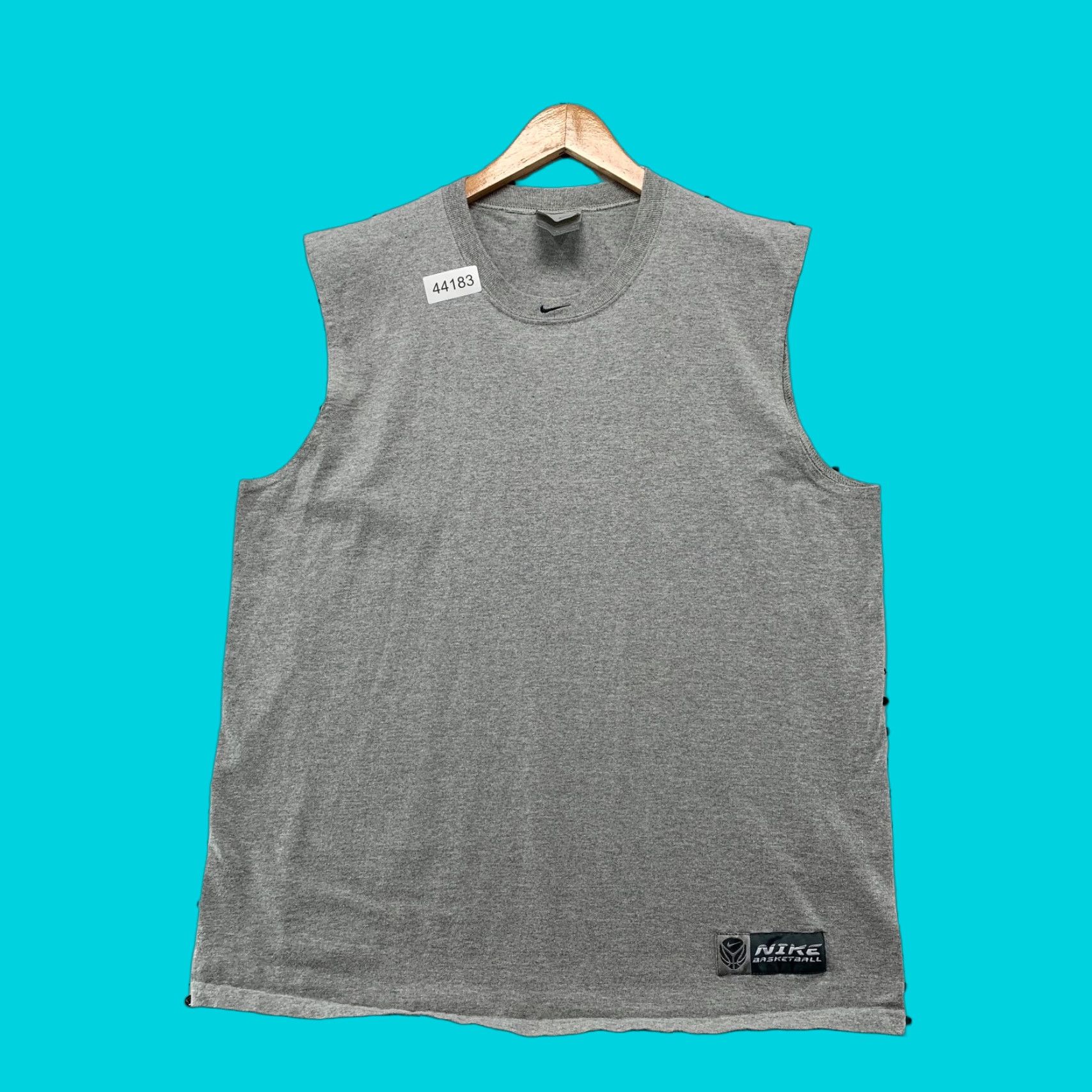 Nike VINTAGE Nike Center Swoosh Shirt Mens Large Gray Sleeveless Essentials Made USA Size US L / EU 52-54 / 3 - 1 Thumbnail