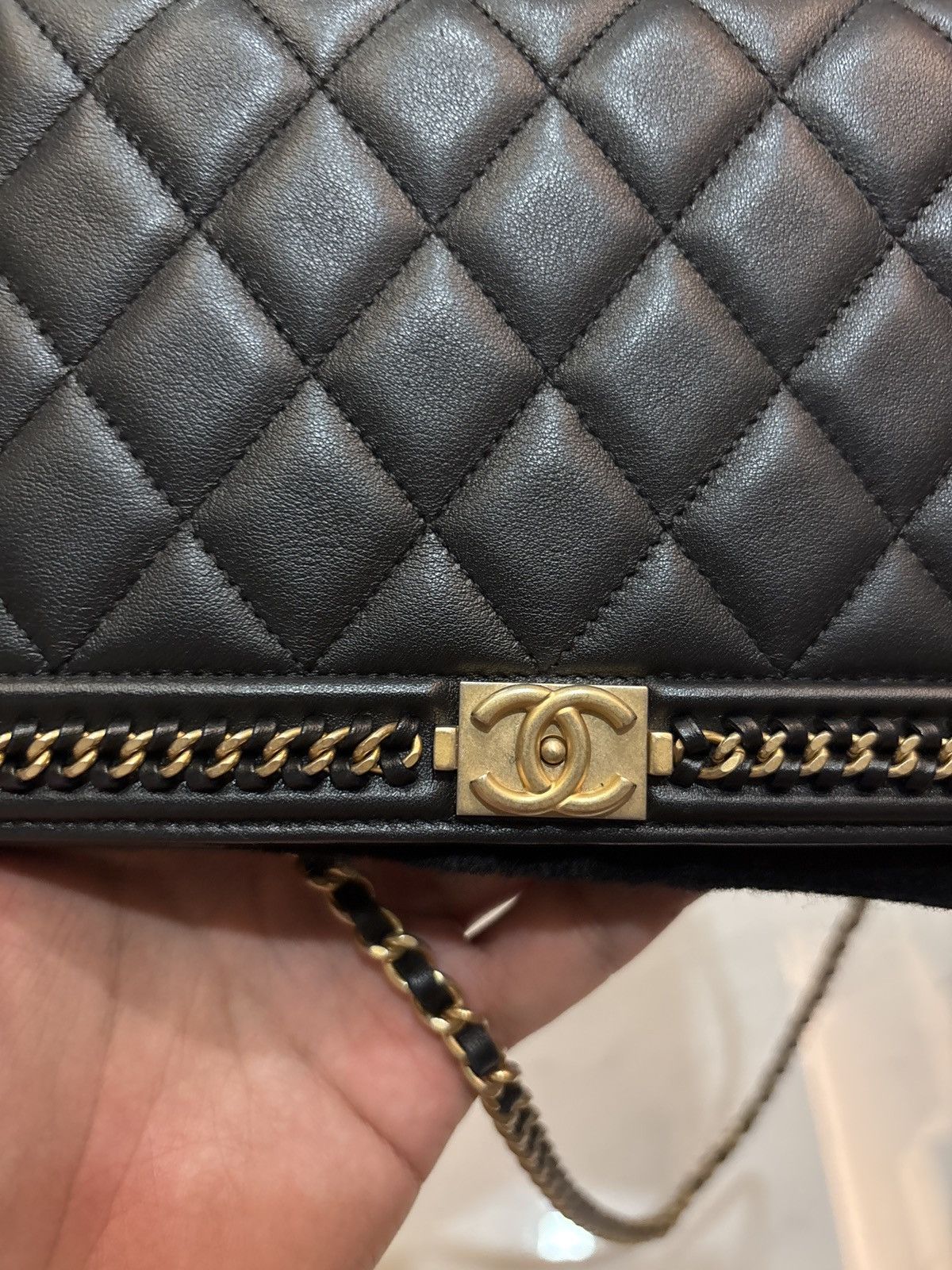 Chanel Chanel Boy Wallet on Chain Black Size ONE SIZE - 11 Thumbnail