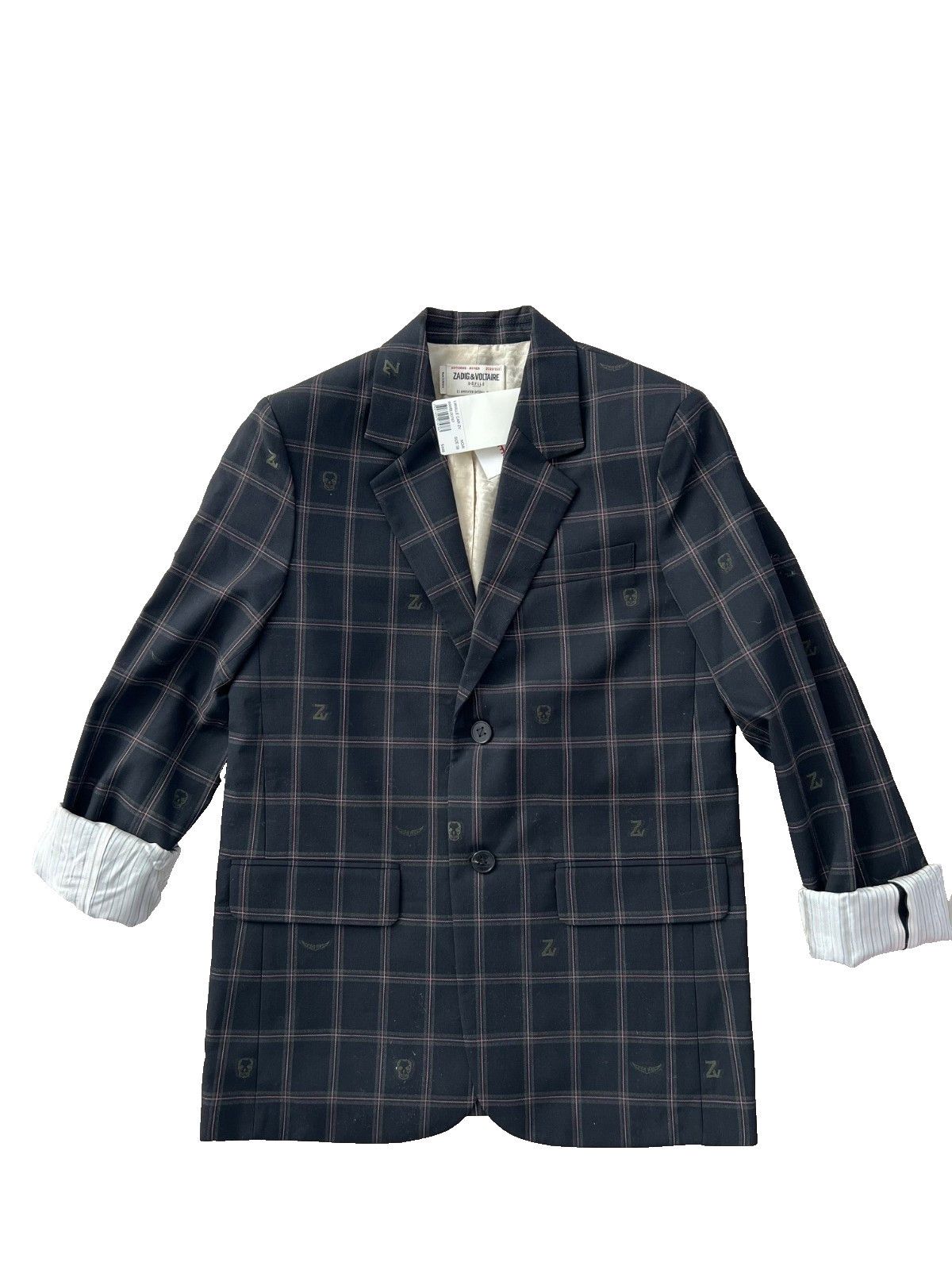 Zadig & Voltaire Zadig & Voltaire Défilé Blazer Plaid Vanille Car ( 38/M ) Size M / US 6-8 / IT 42-44 - 7 Thumbnail