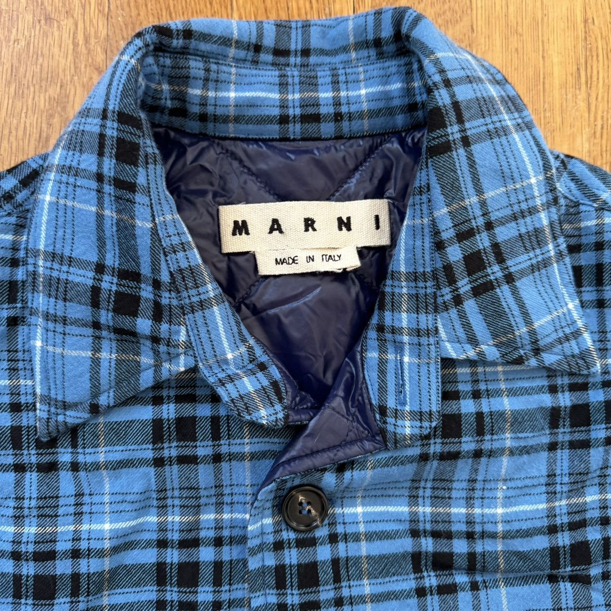 Marni Marni Flannel Puff Overcoat Blue Size US M / EU 48-50 / 2 - 3 Thumbnail