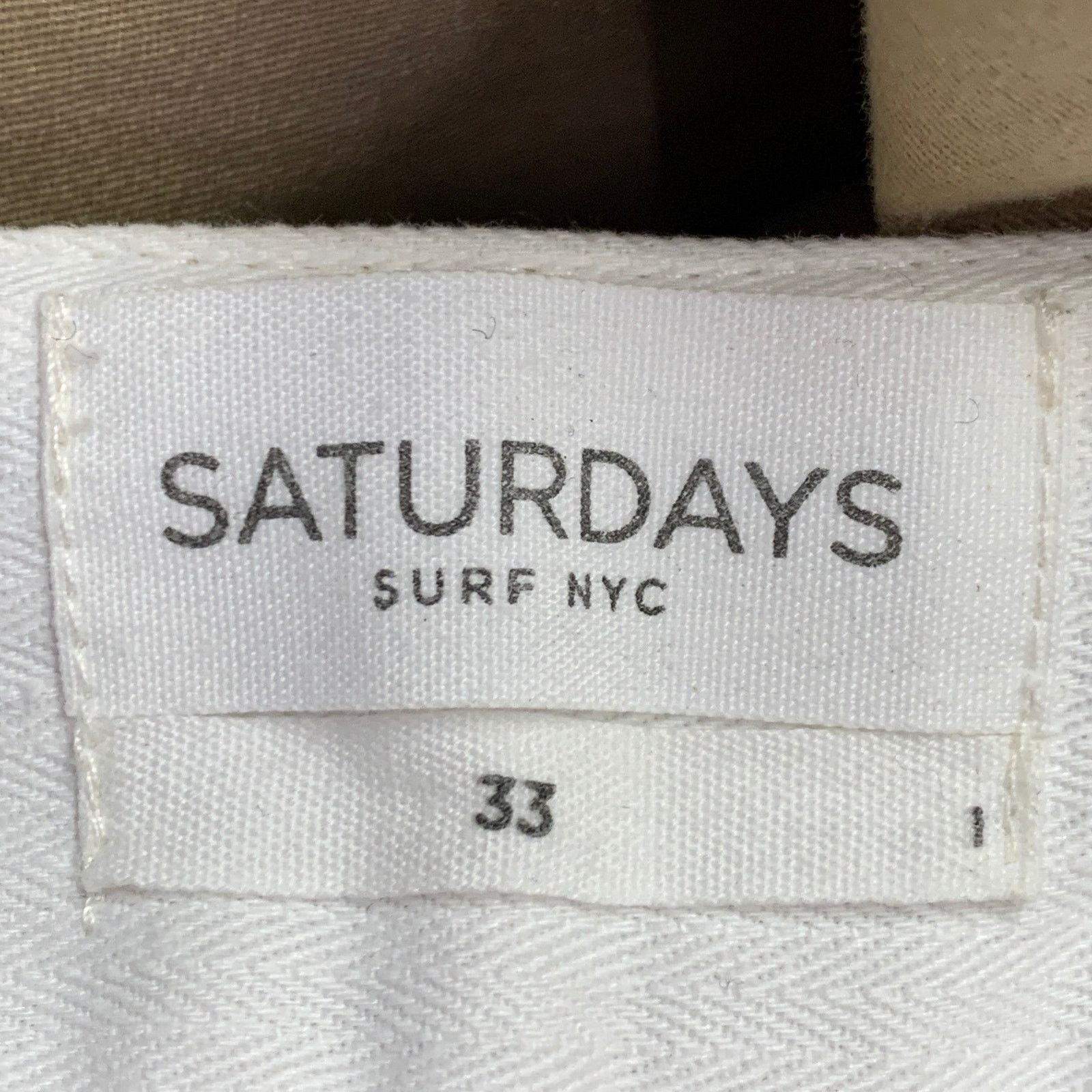 Saturdays NYC SATURDAYS NYC Size 33 Tan Nylon Flat Front Casual Pants Size US 33 - 5 Thumbnail