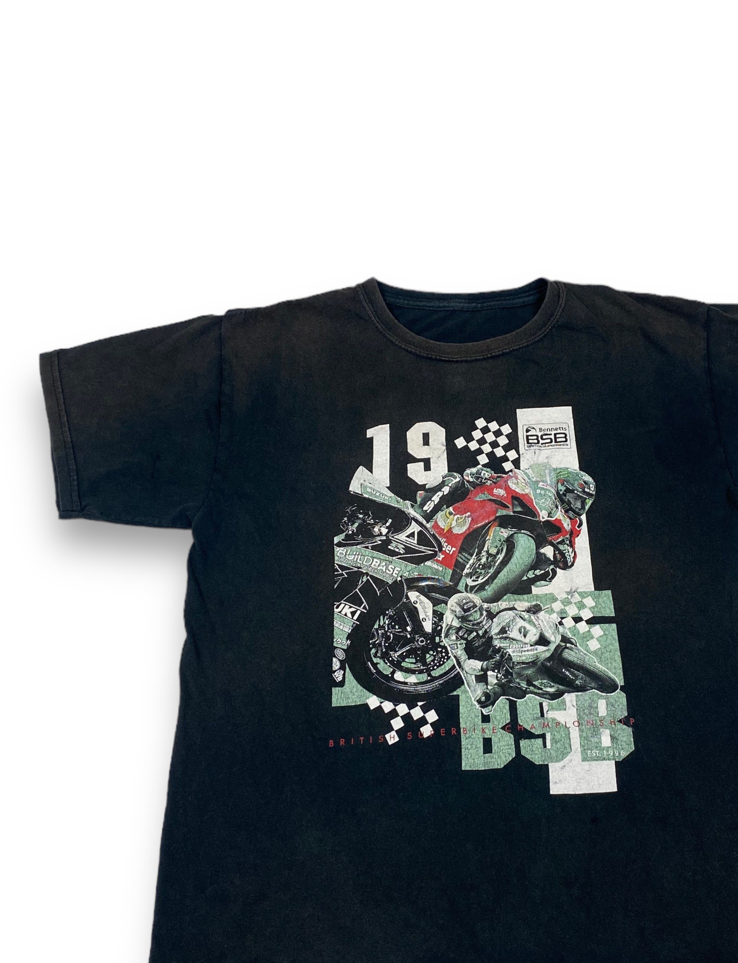 Vintage Vintage BSB British Superbike Faded T-Shirt Y2k Suzuki M617 Size US S / EU 44-46 / 1 - 3 Thumbnail