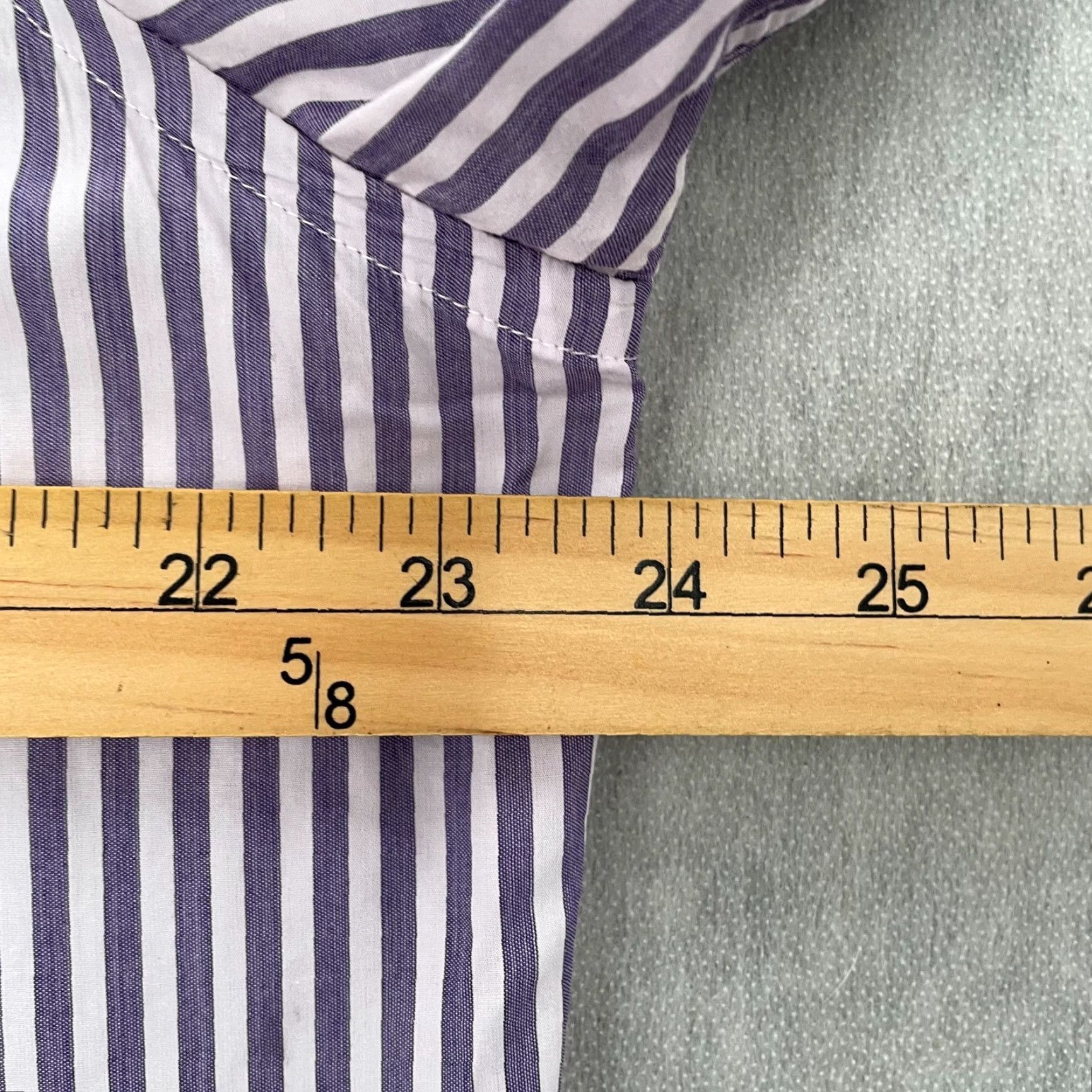 Canali Canali Shirt Adult Large Purple Stripe Button Up Long Sleeve Cotton Mens Size US L / EU 52-54 / 3 - 7 Thumbnail