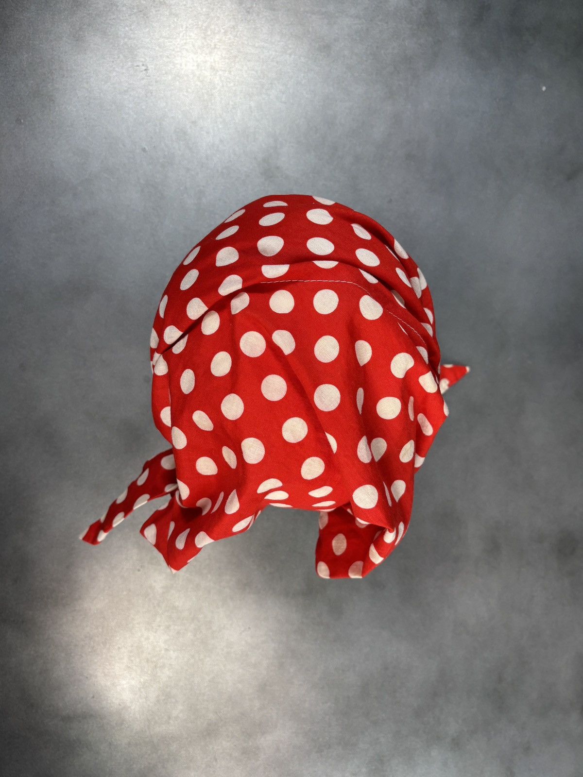 Vintage 1970s Vintage Bandana Pre-tied Headwrap Polka Dot Rosie Rive Size ONE SIZE - 9 Thumbnail