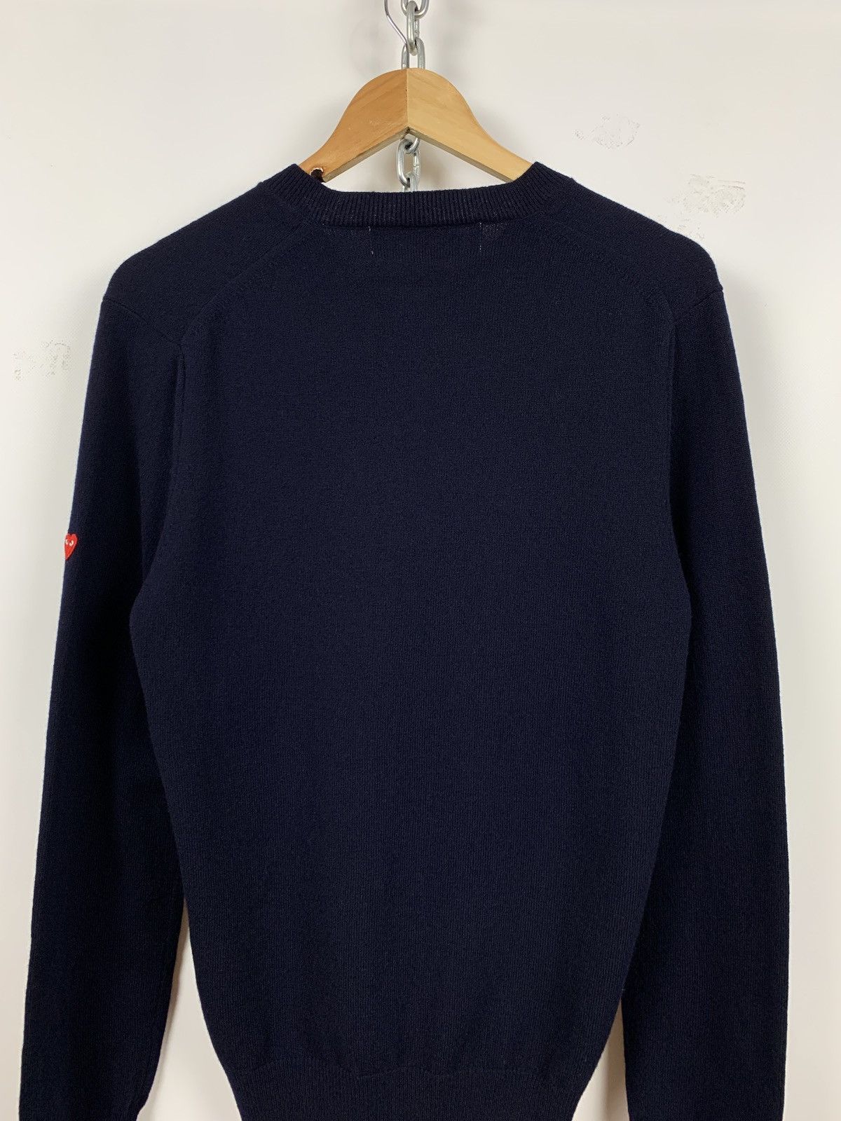 Comme des Garcons Comme des Garçons Play V-Neck Wool Sweater Size US M / EU 48-50 / 2 - 12 Thumbnail
