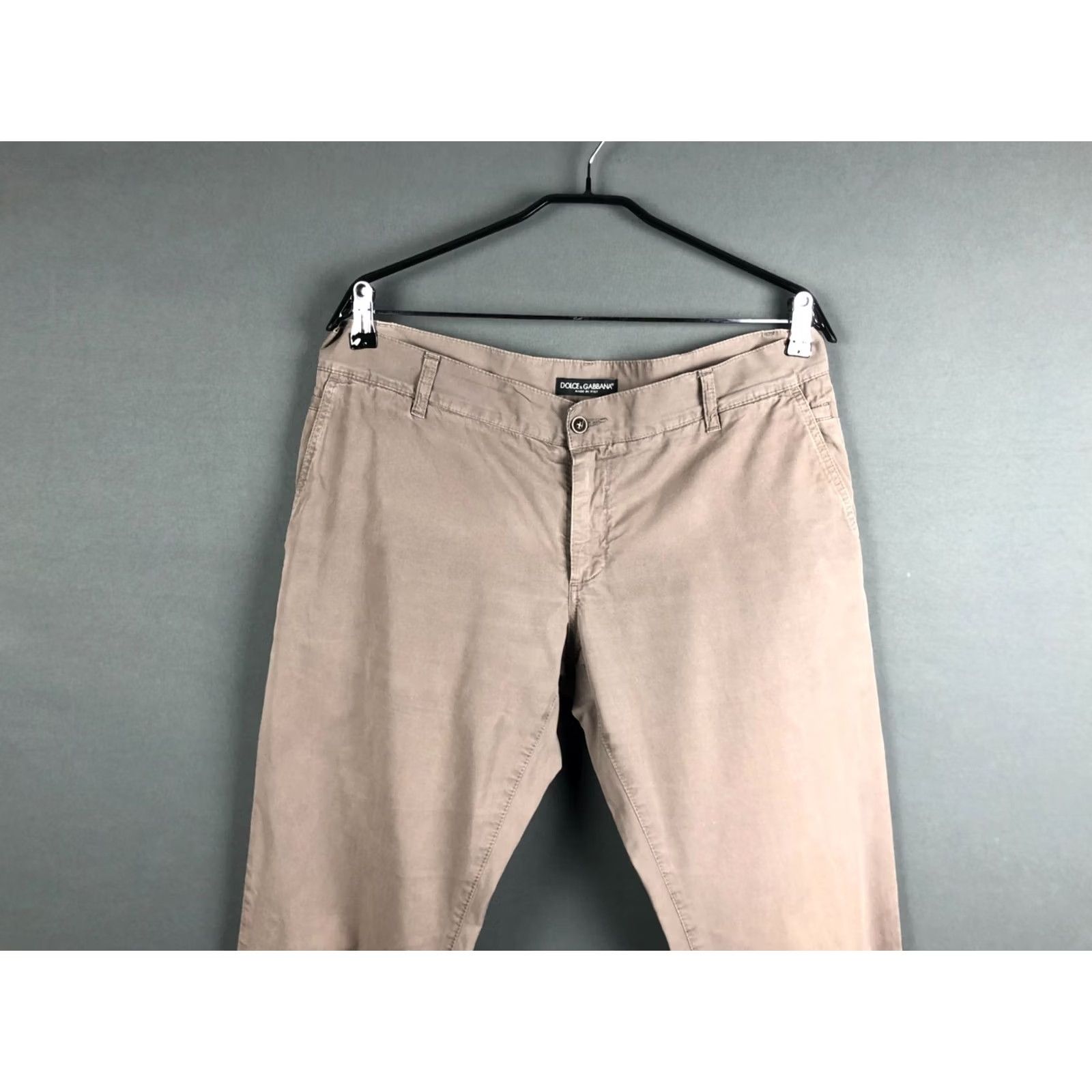 Dolce & Gabbana Dolce&Gabbana Pants Men Brown 50 Cotton Chino Regular Inseam 34.8in Flat Front Logo Vintage No Size US 34 / EU 50 - 4 Thumbnail