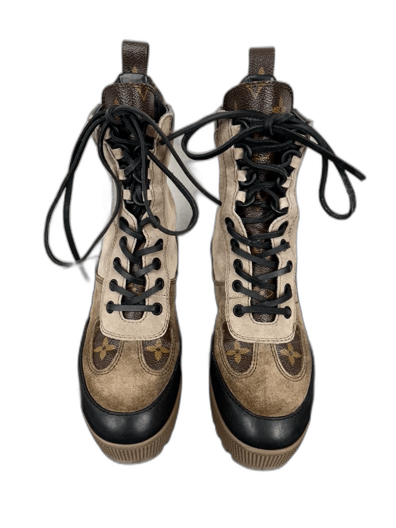 Louis Vuitton Louis Vuitton High Top Boots Size 34 -2505 Size US 4 / IT 34 - 1 Thumbnail