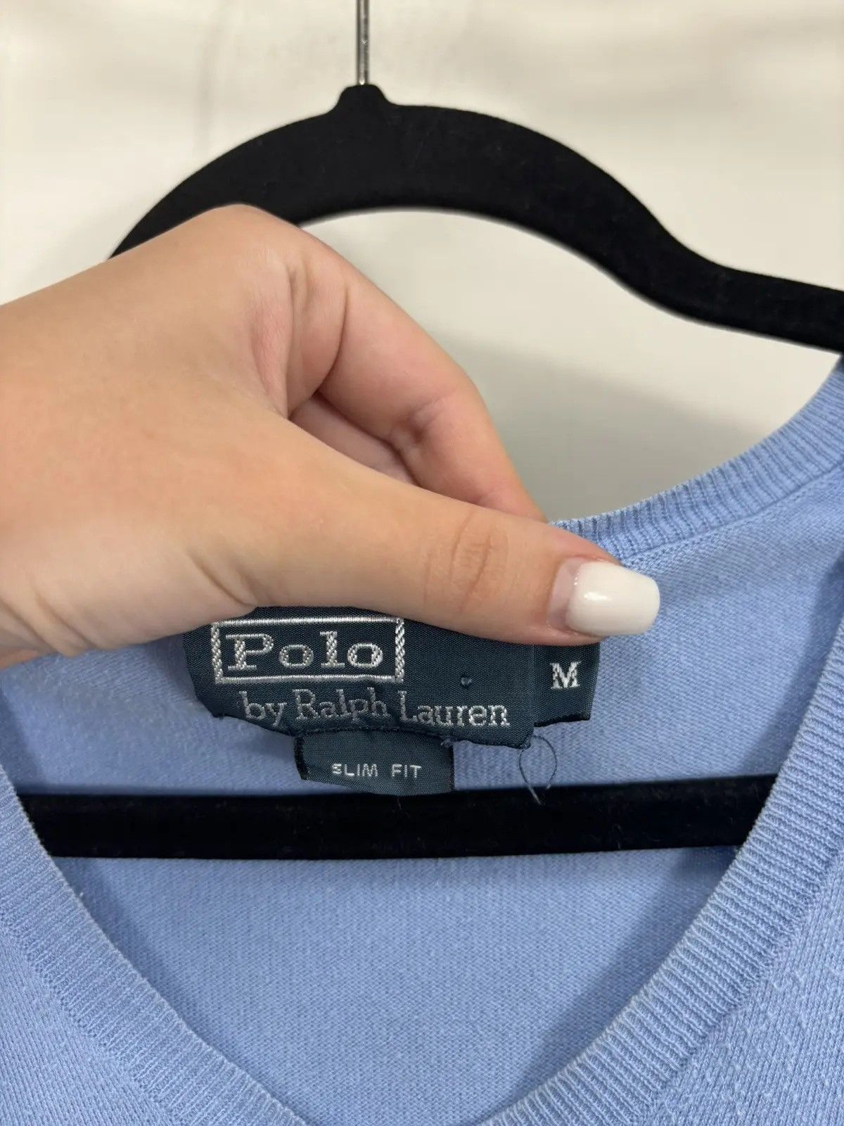 Polo Ralph Lauren × Ralph Lauren × Vintage Vintage Polo Ralph Lauren Pima Cotton Luxury V-Neck Sweater Size US M / EU 48-50 / 2 - 5 Thumbnail