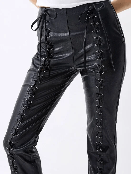 Simons NWT Lace-up faux leather pant Size 26" / US 2 / IT 38 - 3 Thumbnail