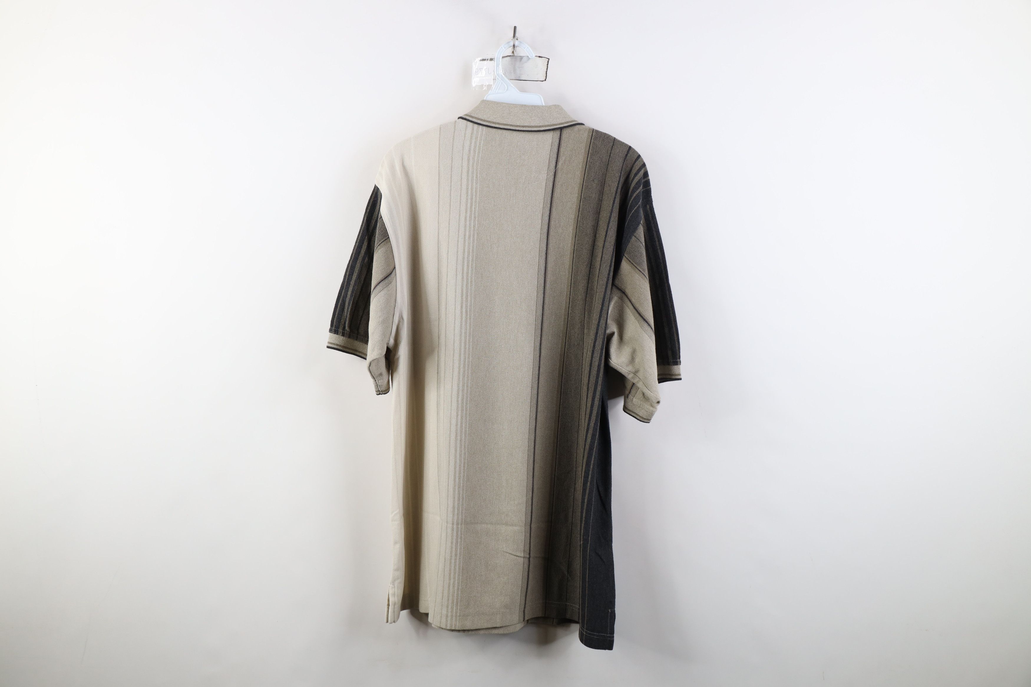 Vintage Vintage 90s Streetwear Block Knit Golf Polo Shirt Earth Tone Size US XL / EU 56 / 4 - 10 Thumbnail