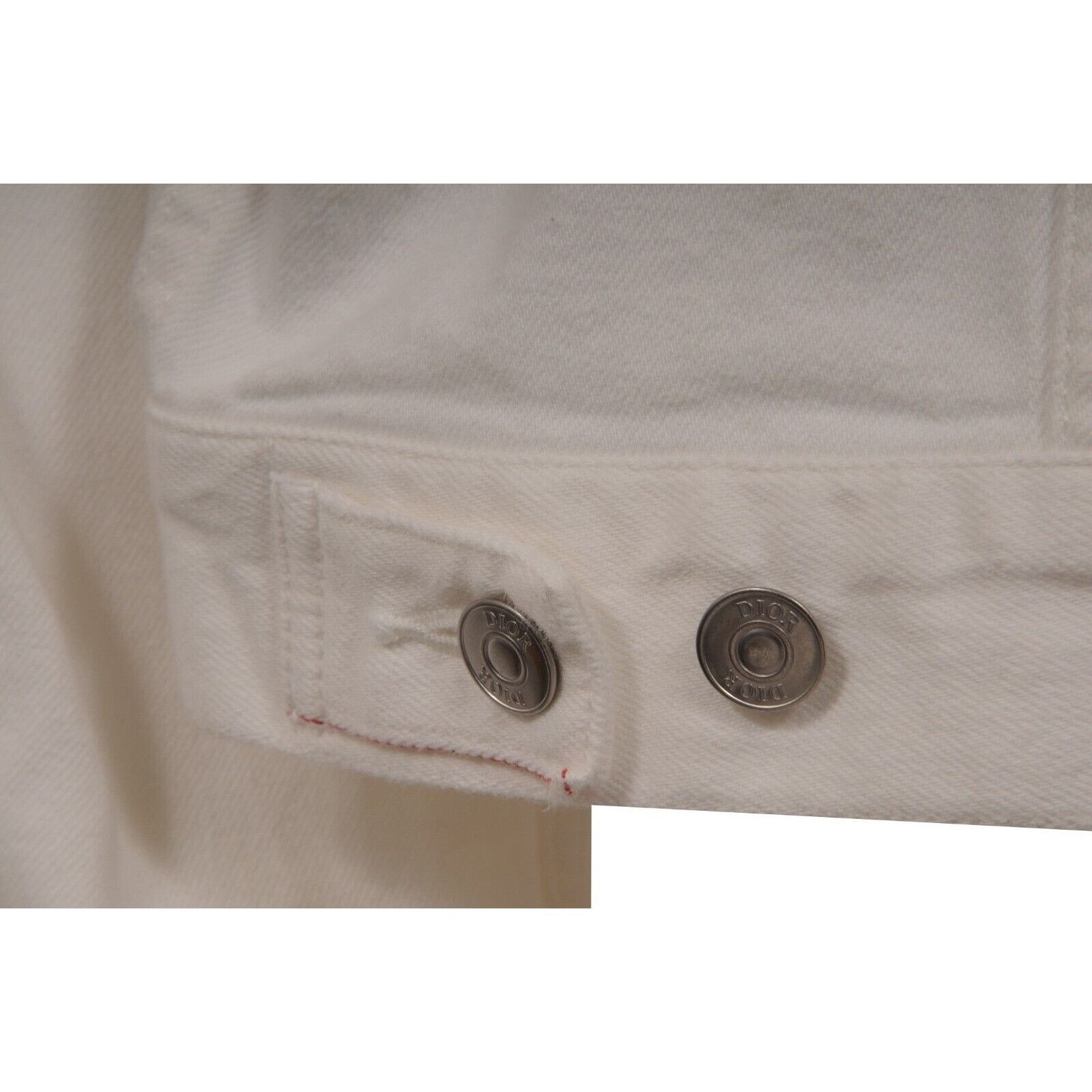 Dior Pettibon Logo Jean Trucker Jacket White Size US XL / EU 56 / 4 - 7 Thumbnail