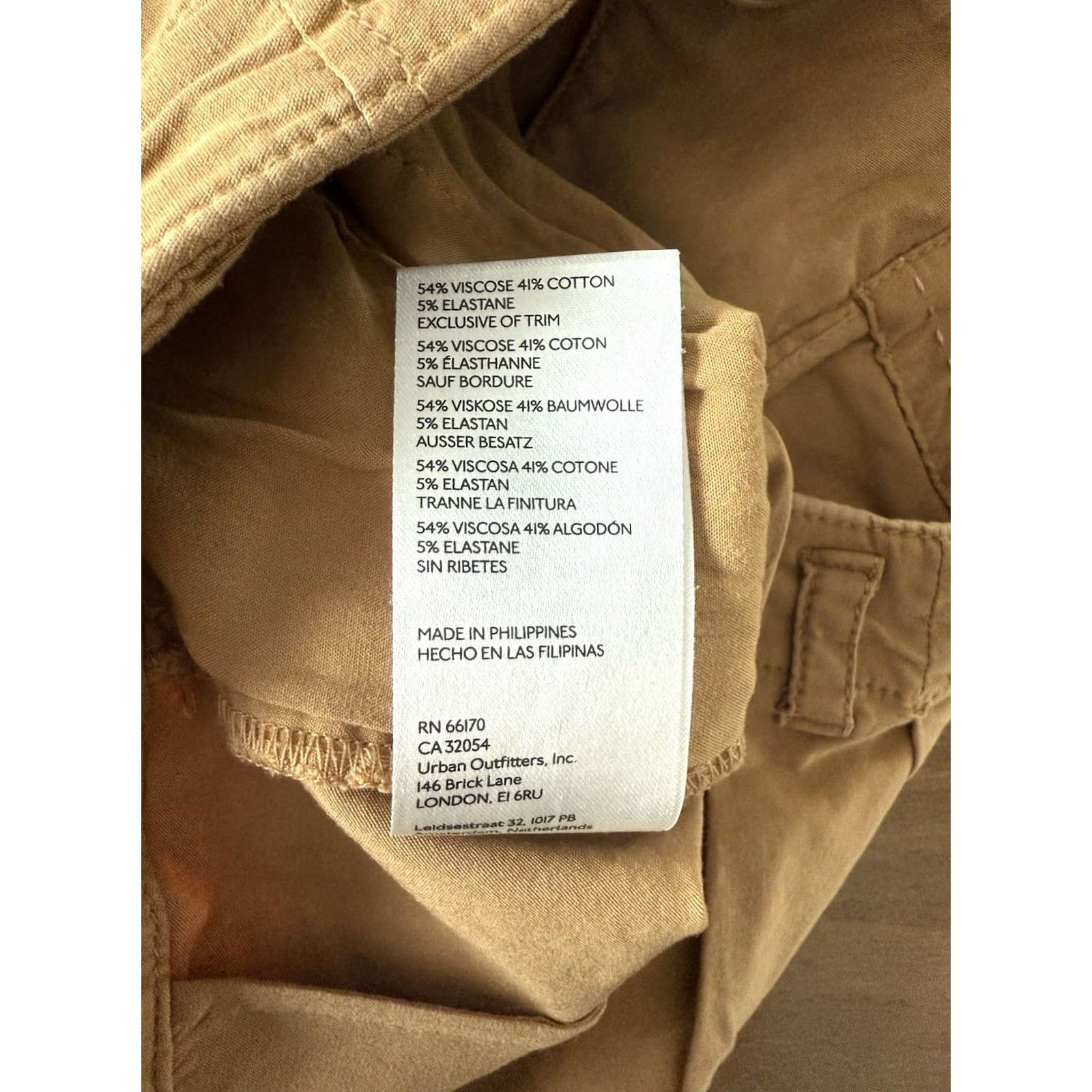 Anthropologie VINTAGE Anthropologie Wide Leg Pants Womens 14 US Tan Relaxed High Rise Cinch Back Size 36" / US 14 / IT 50 - 5 Thumbnail