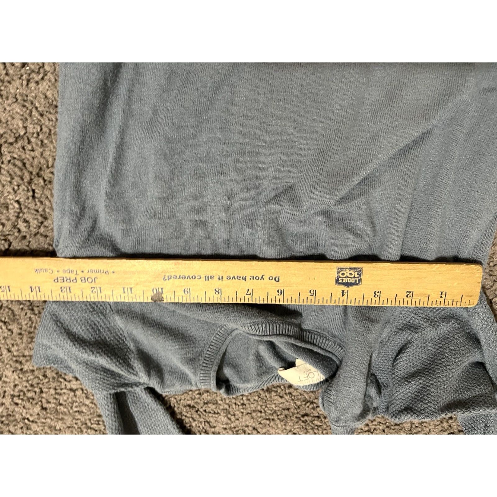 Loft VINTAGE Loft Women Shirt Blue Crew Long Sleeve Knot Front Accent Size XS Size XS / US 0-2 / IT 36-38 - 4 Thumbnail