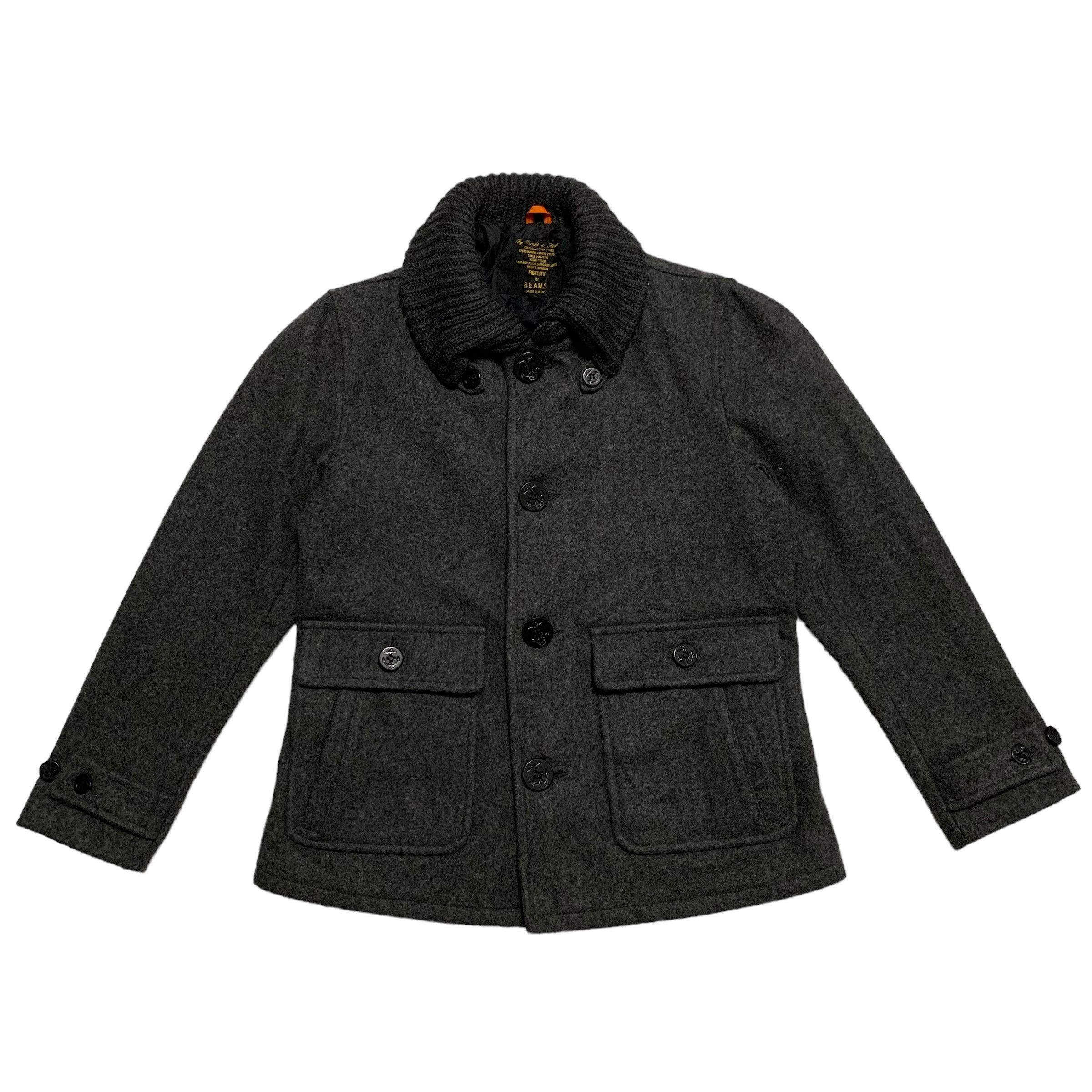 image of Beams Plus x Fidelity Beams Coat Jacket in Grey, Men's (Size Medium)