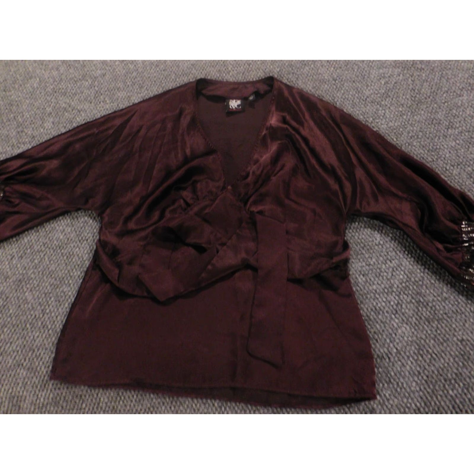 Vintage New York and Company Womens Blouse Medium purple pullover Size M / US 6-8 / IT 42-44 - 4 Thumbnail