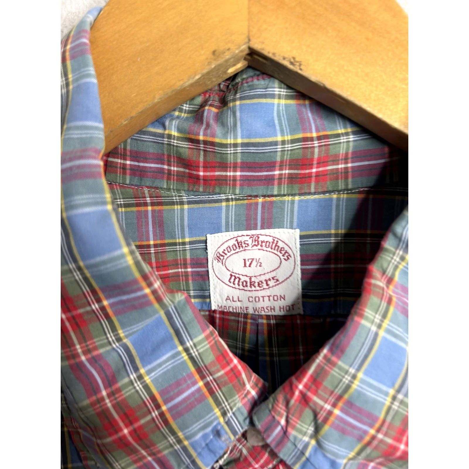 Brooks Brothers Brooks Brothers Shirt Mens XL Blue Red Plaid Button Down Short Sleeve Madras Size US XL / EU 56 / 4 - 3 Thumbnail