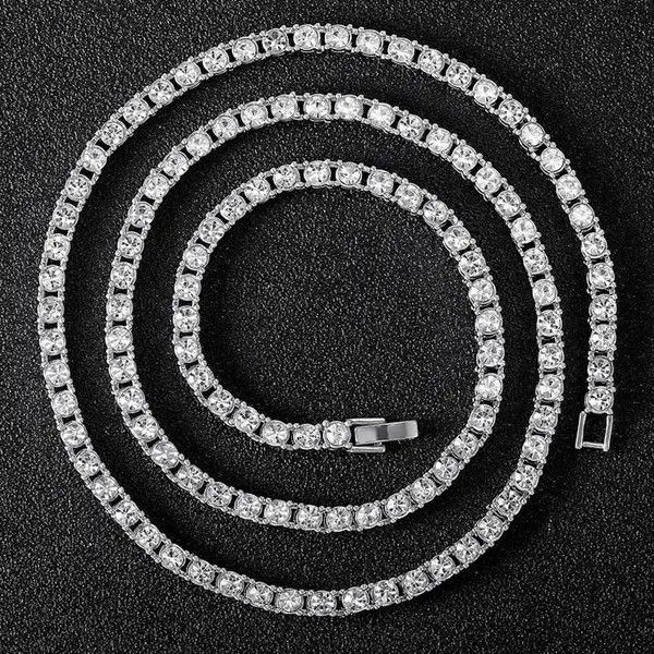 Other 4MM Iced Out tennis Chain Necklace Size ONE SIZE - 1 Thumbnail