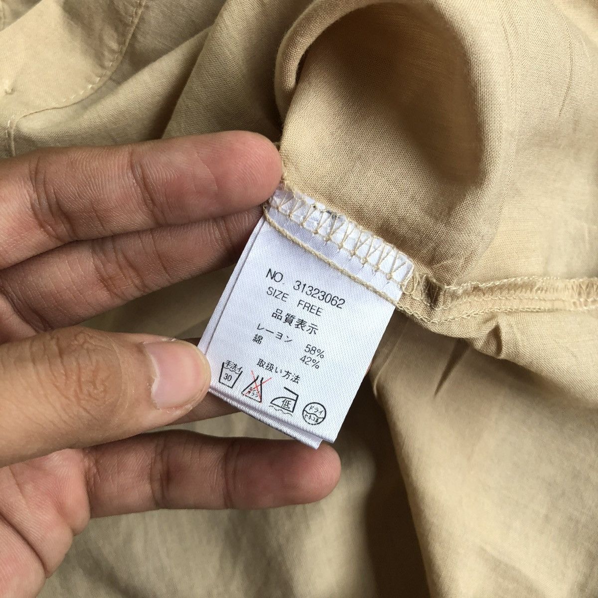 2000s GOA Soft Light Weight Shirt Button Up Beige Lgb