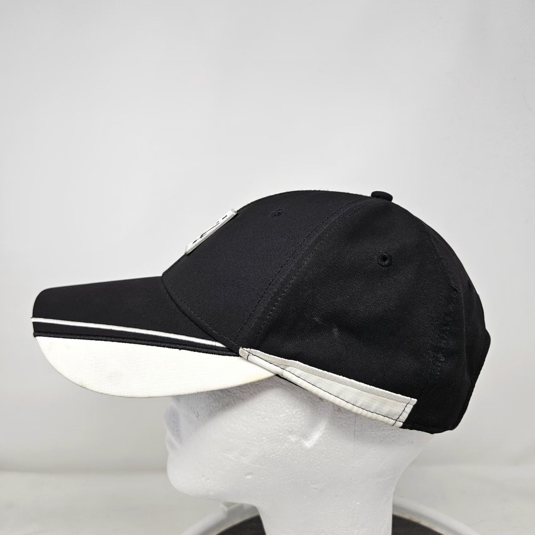 Izod IZOD Hat Cap Strap Back Black White Metal Patch Preppy Mens One Size Adjustable Baseball Cap】 Size ONE SIZE - 5 Thumbnail