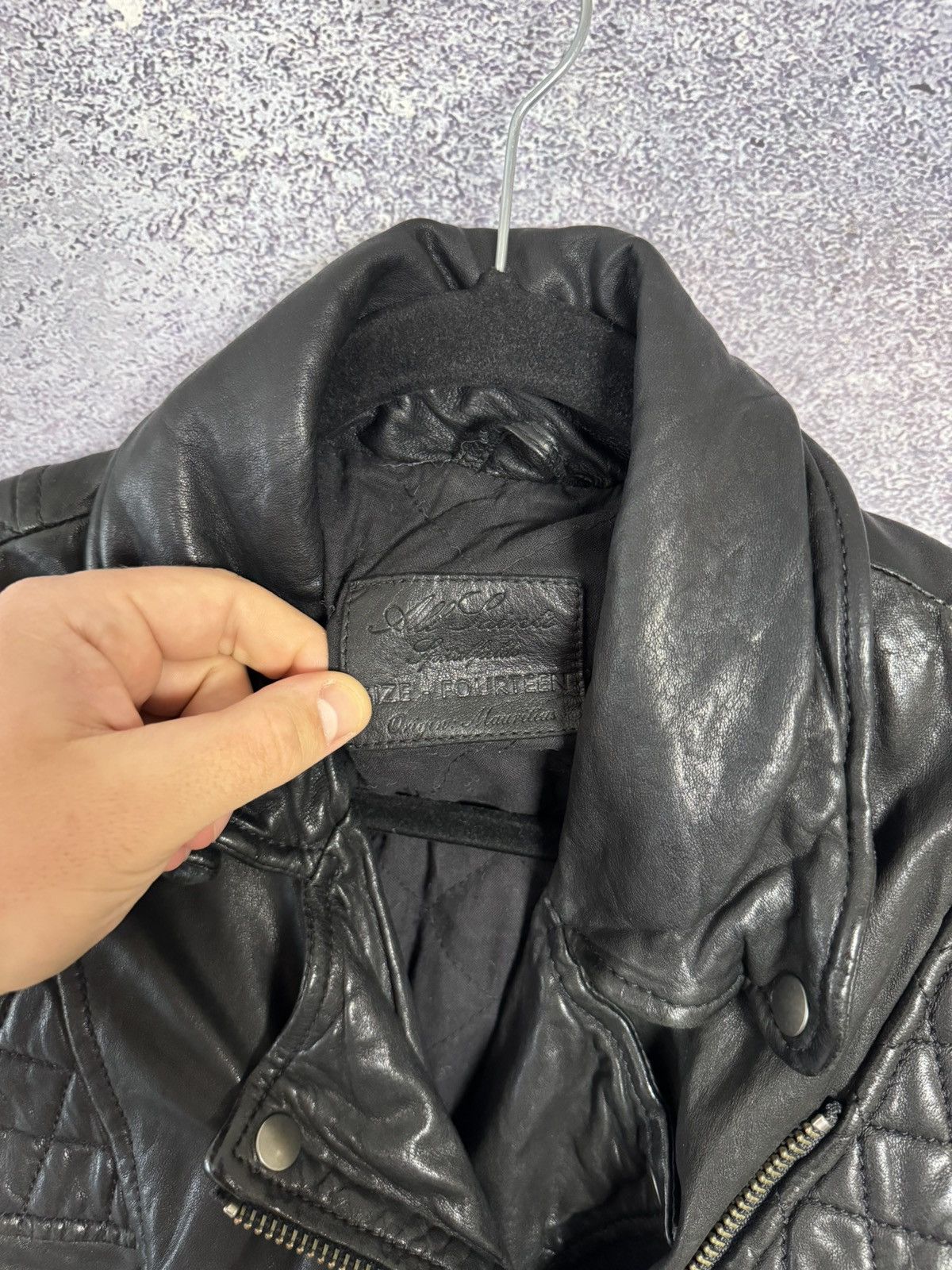 Allsaints All Saints Leather Jacket Women’s Uk 14 Black Lamb Papin Size L / US 10 / IT 46 - 11 Thumbnail