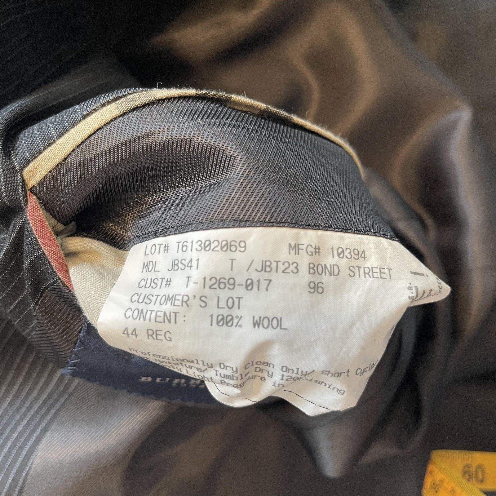 Burberry Vtg Burberry Sport Coat 44R Pinstripe Wool 3 Button Blazer Size 44R - 15 Thumbnail