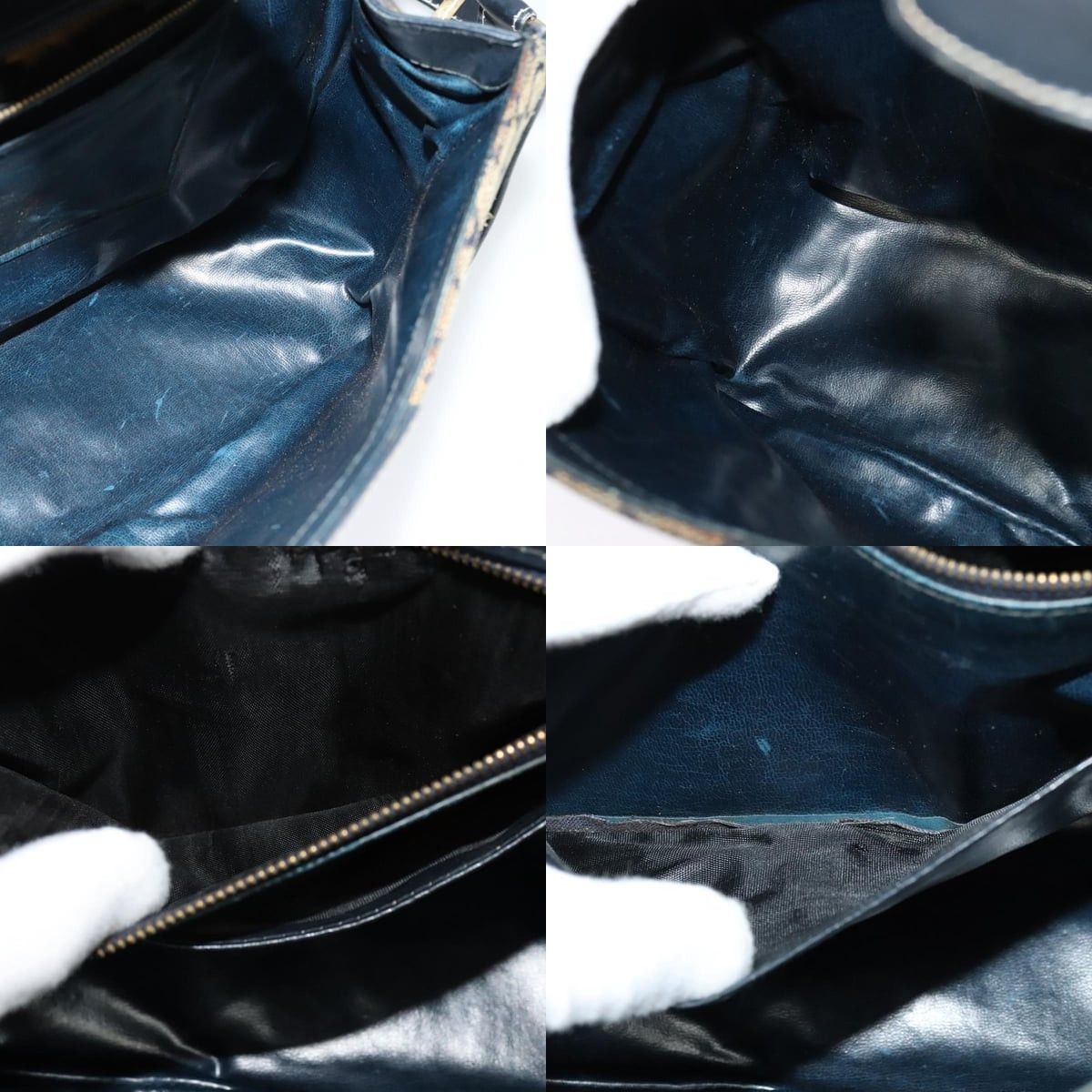 Celine CELINE C Sulky Shoulder Bag Canvas Navy Gold Size ONE SIZE - 12 Thumbnail